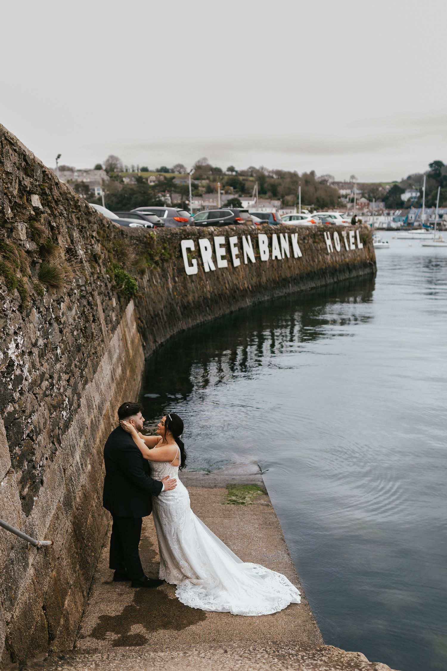 Greenbank Hotel Falmouth Cornwall Wedding March Couples Portraits slipway