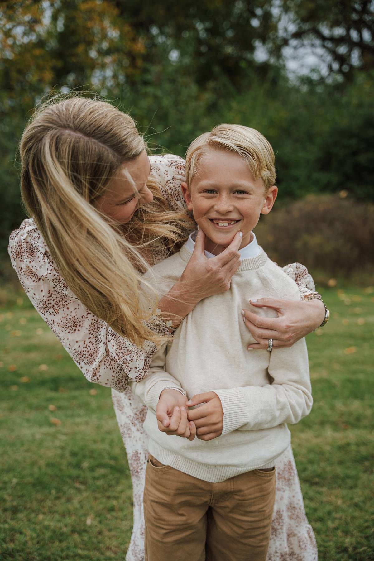 mother with son