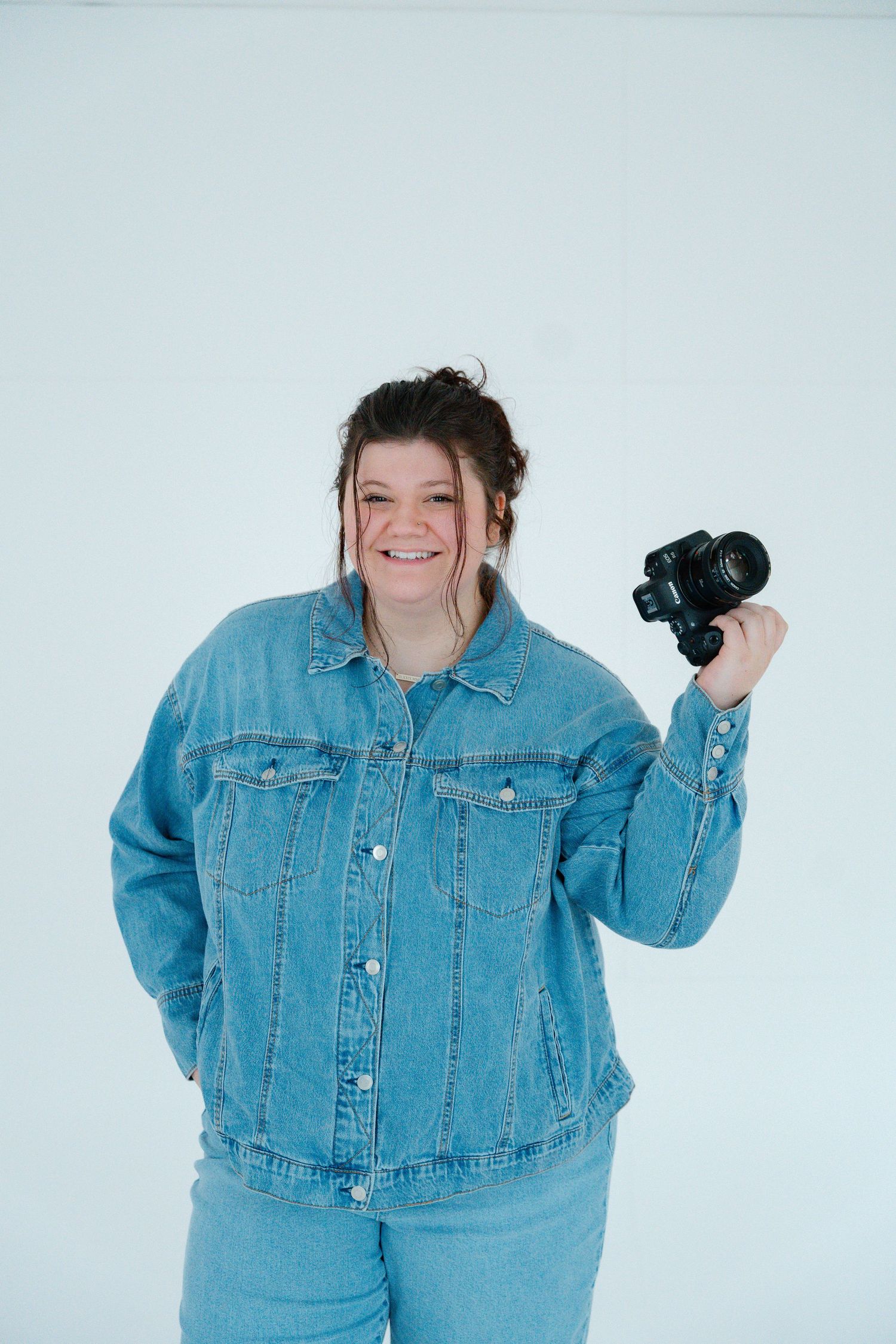 a photographer holding a camera
