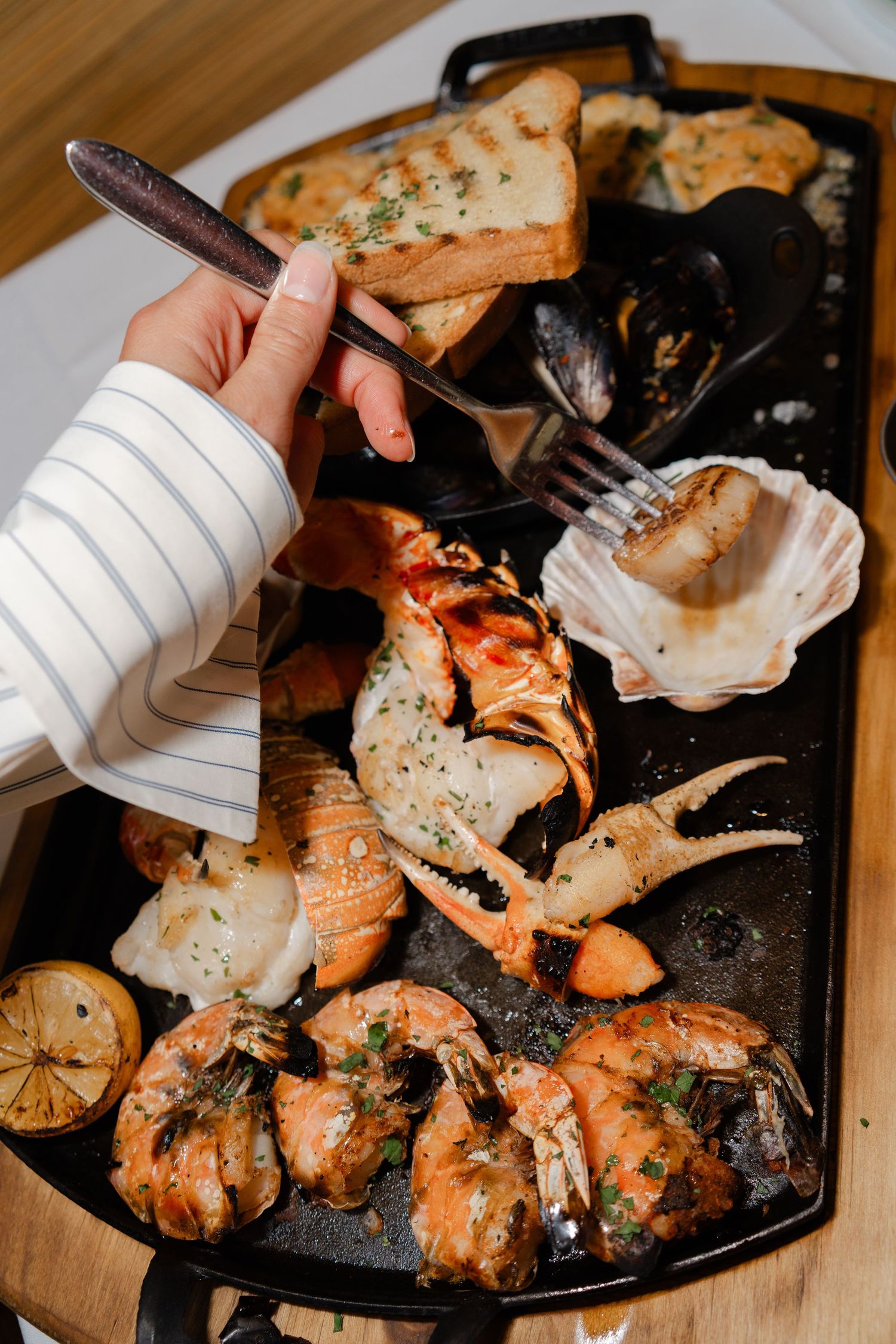 food on a table