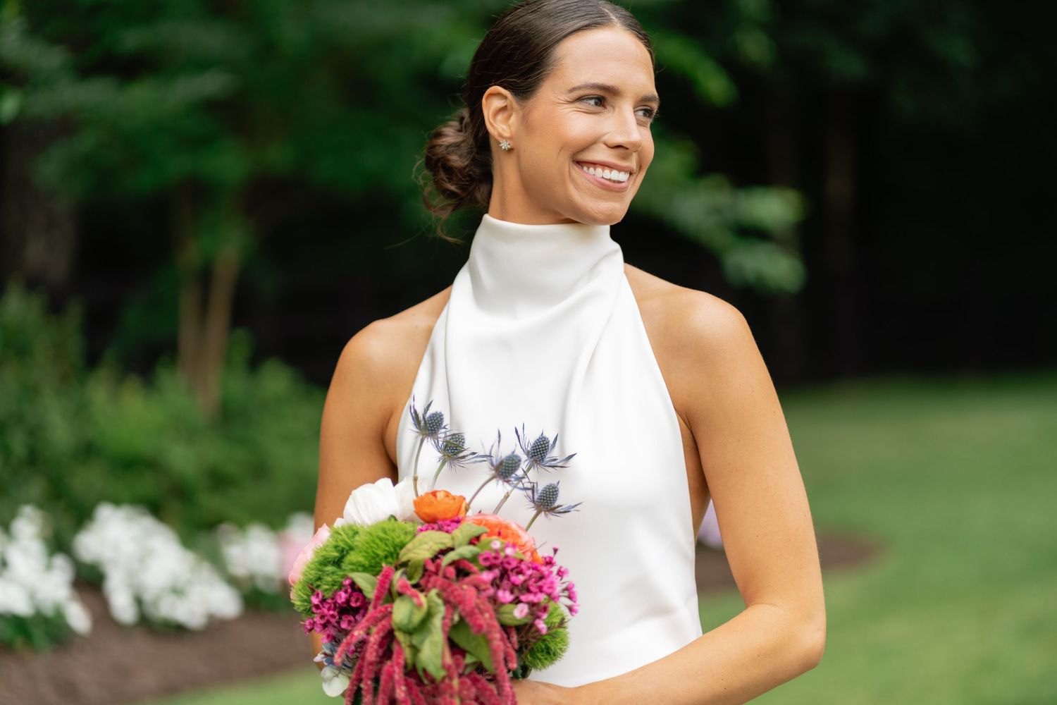 bride with boquet