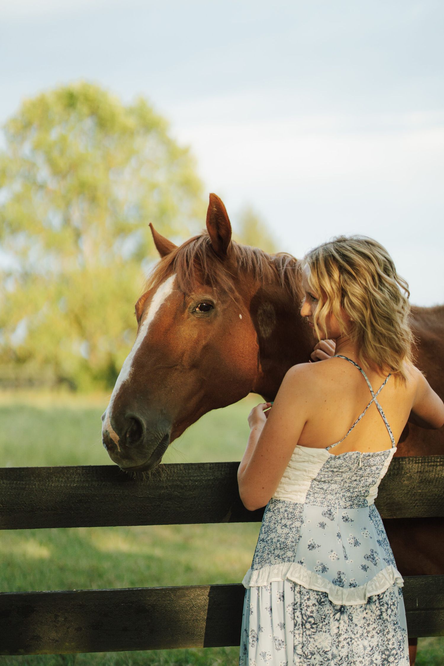 a high school senior with her horse