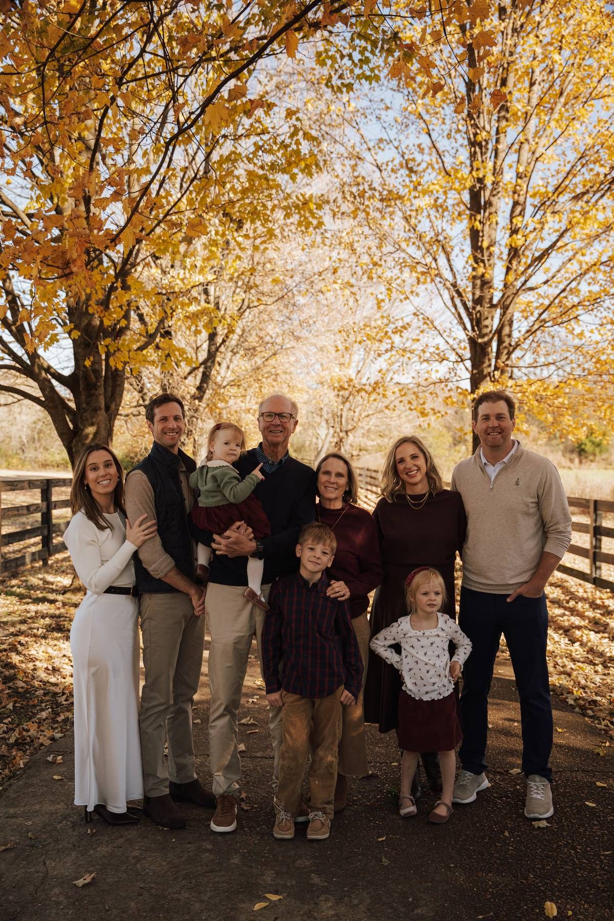 a family standing smiling