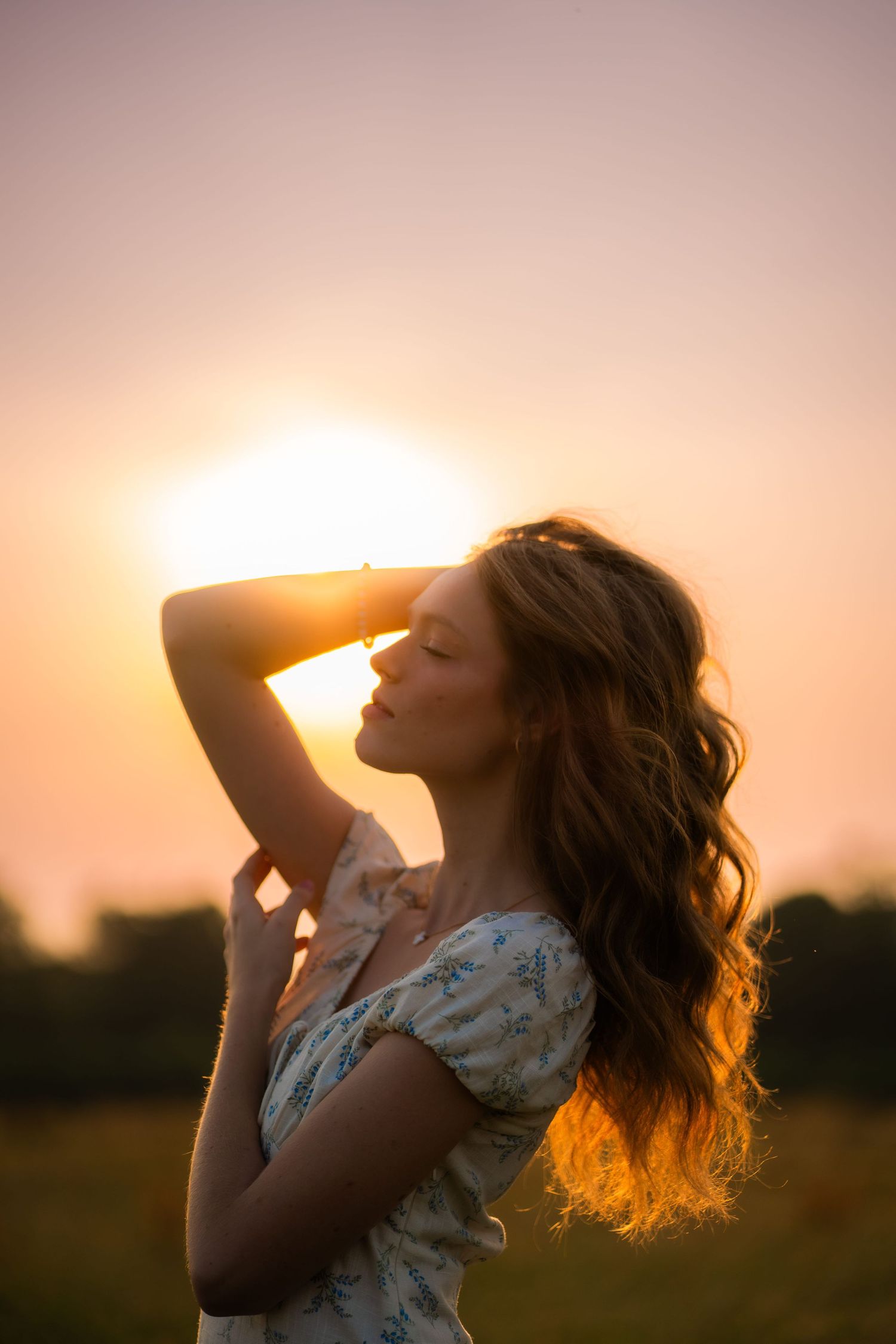 girl in the sunset