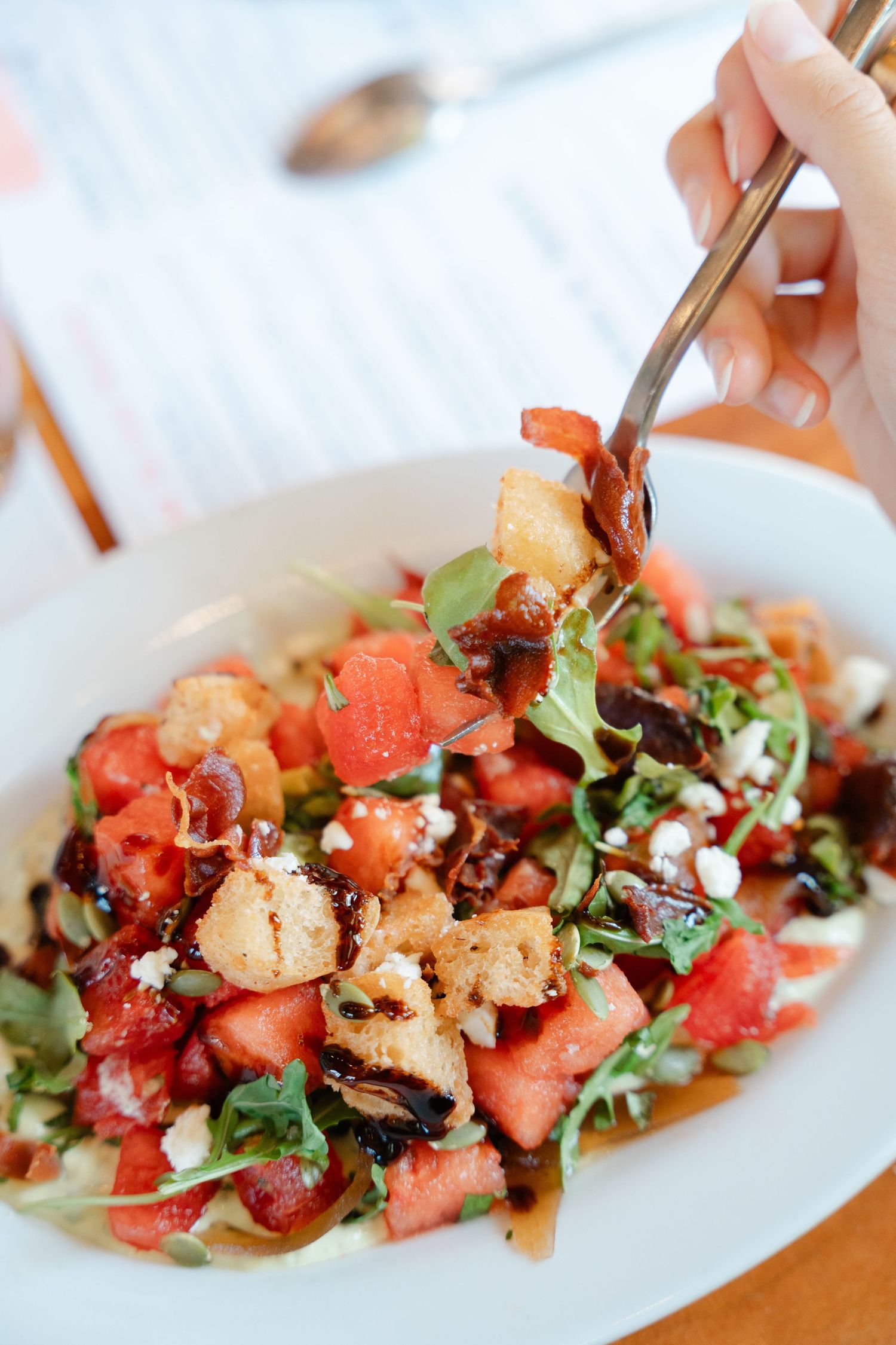 a salad on a table