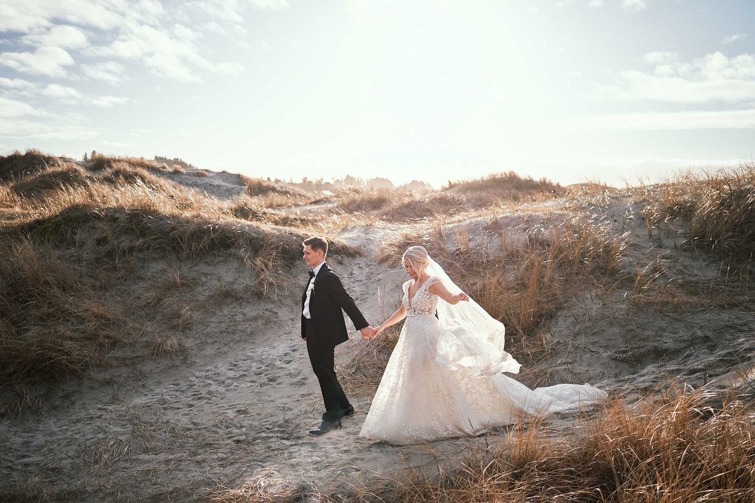 Bryllupsfotografering Solastranden Gård strandportretter