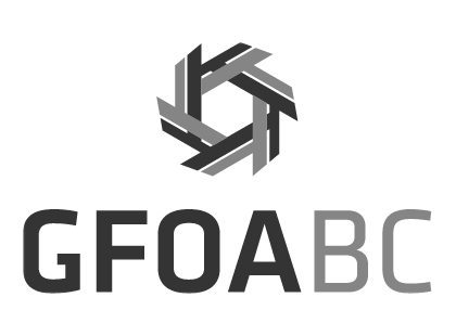 GFOABC logo featuring a geometric pinwheel emblem above bold gray text reading GFOABC.
