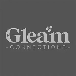 Gleam Connections logo - collaborator featured in Tania Veitch's Okanagan brand photography network and Instagram Live partnership.
