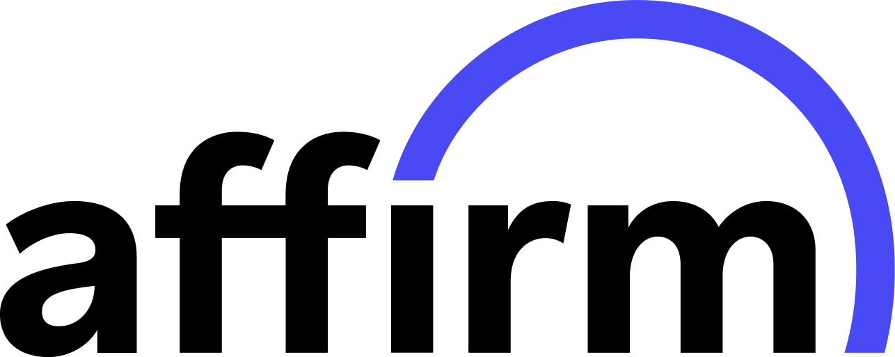 affirml logo with blue and light blue text on transparent background. Boudoir Art by Peter Payment options