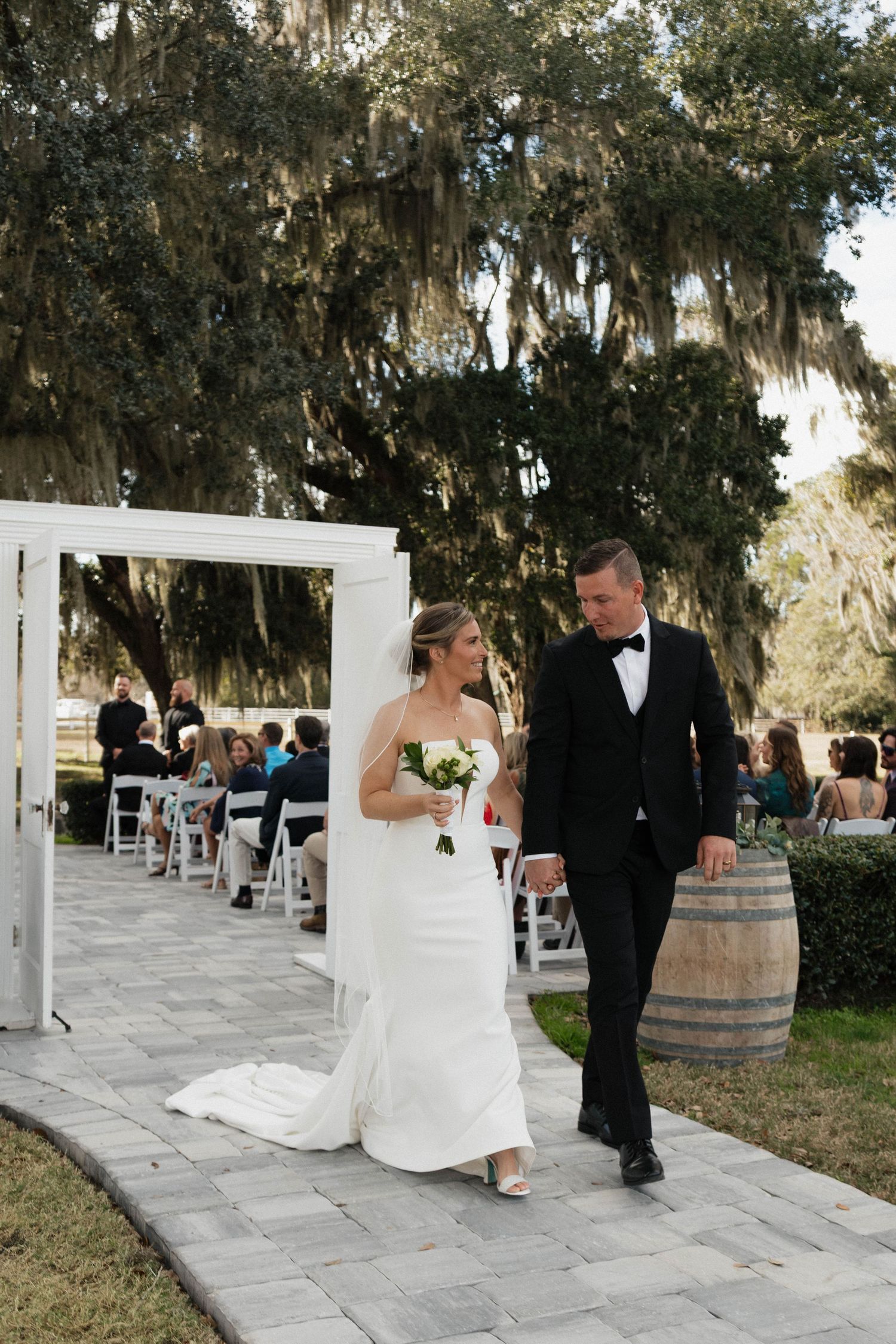 Wedding Couple Ceremony Exit