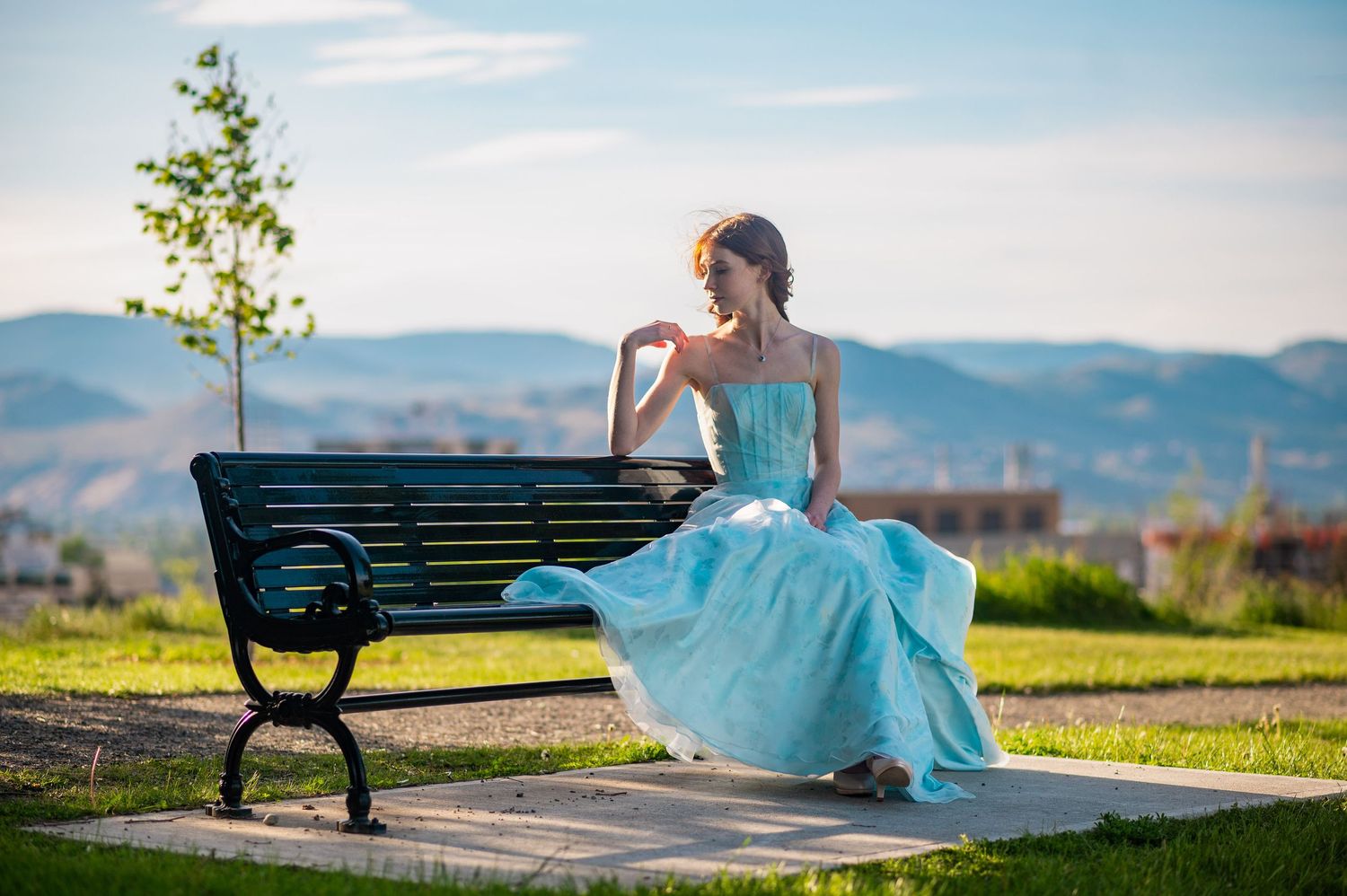 Sunset graduation portrait in Kamloops, BC, Canada, by Christopher James of Cjam Photos