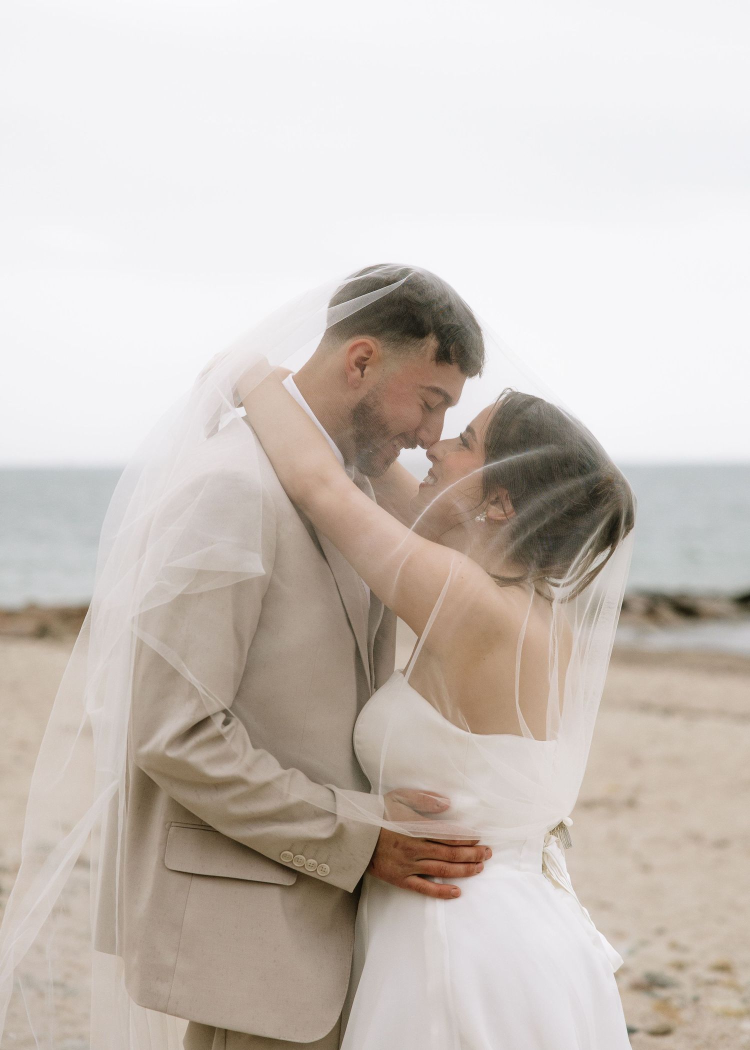Couple portraits during a Cape Cod Coastal Elopement