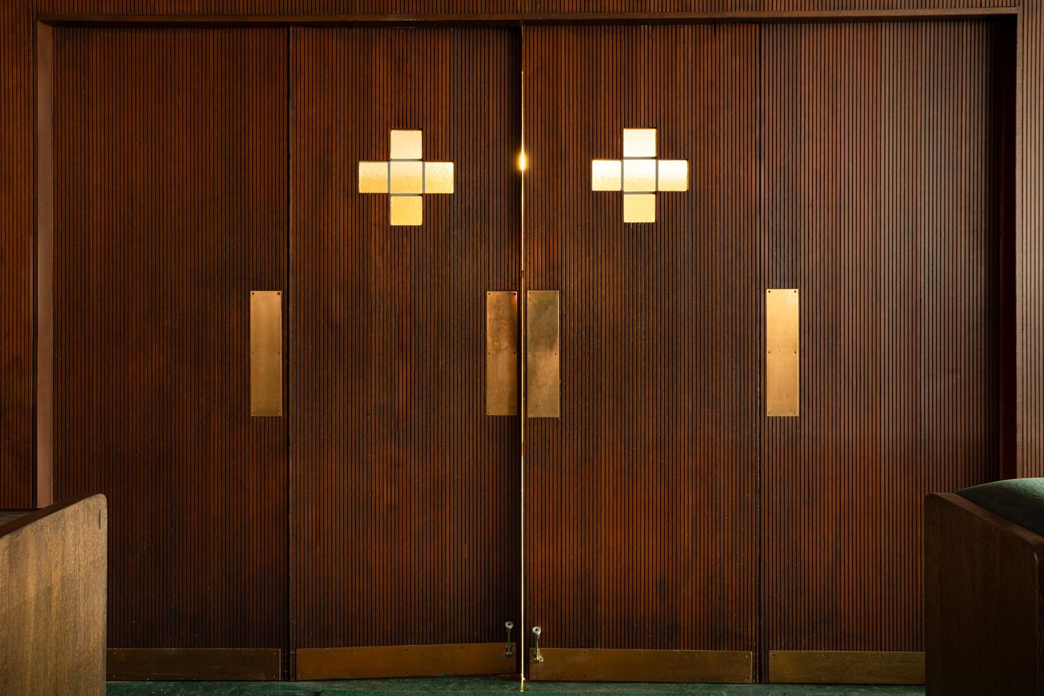 Doors at the back of Zion Lutheran Church