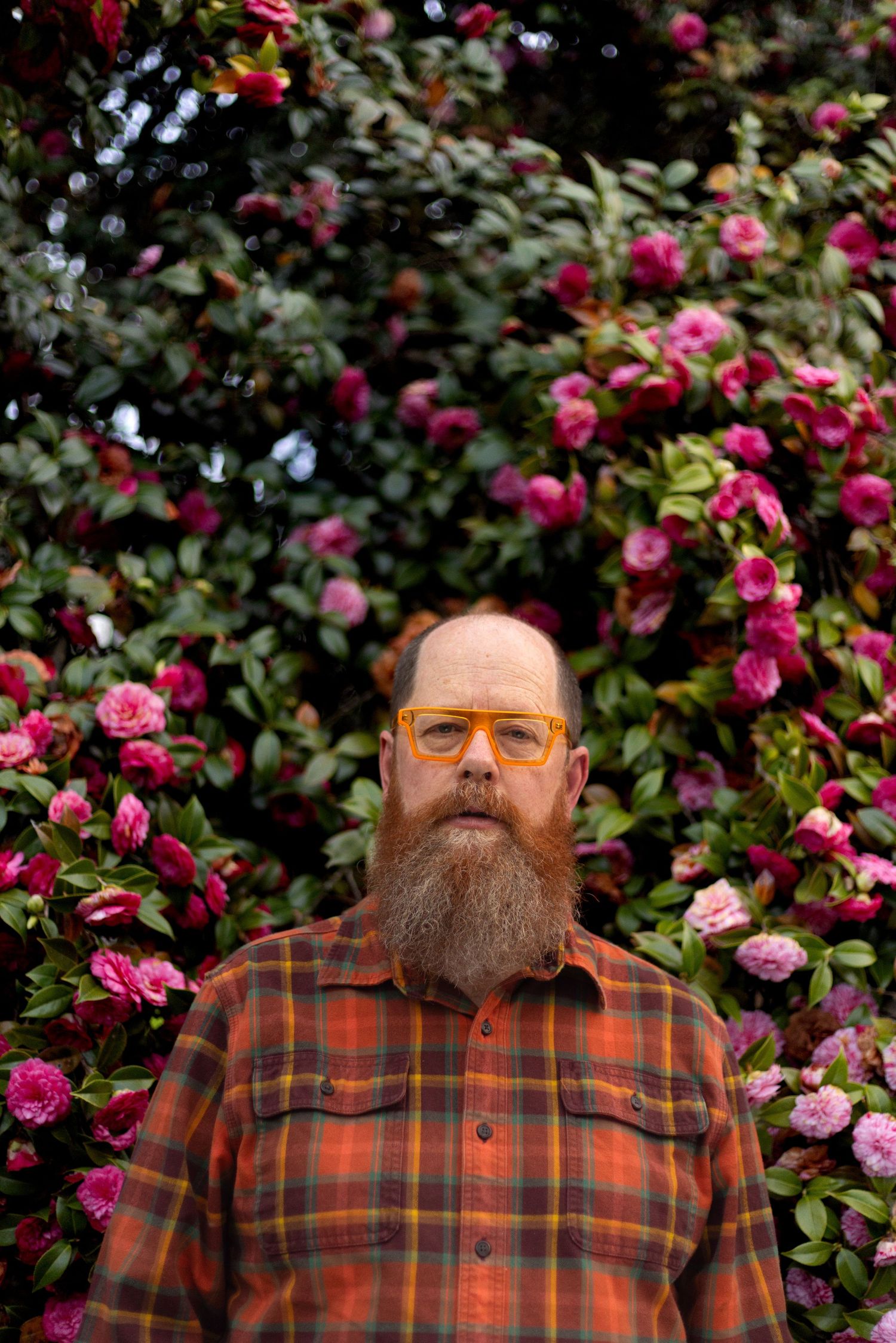 Portrait of Michael with Camelias