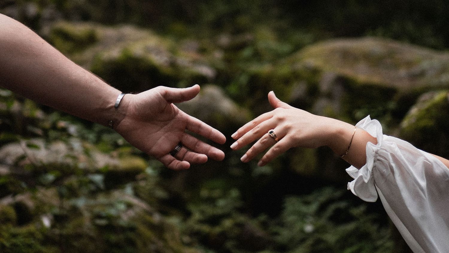 Hochzeitsfotograf Bayern: Brautpaar-Shooting in mystischer Waldkulisse bei Eggenfelden. Edle & natürliche Paarfotos.