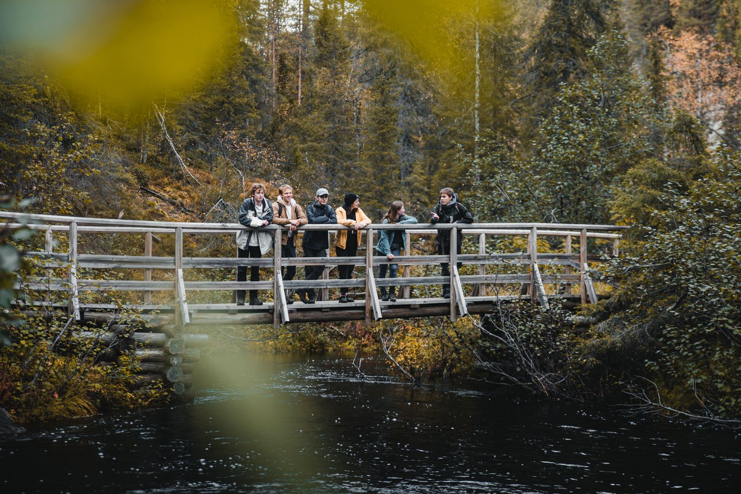 marketing/ branding photo for small scale  tour operator in Rovaniemi. Korouoma in autumn.