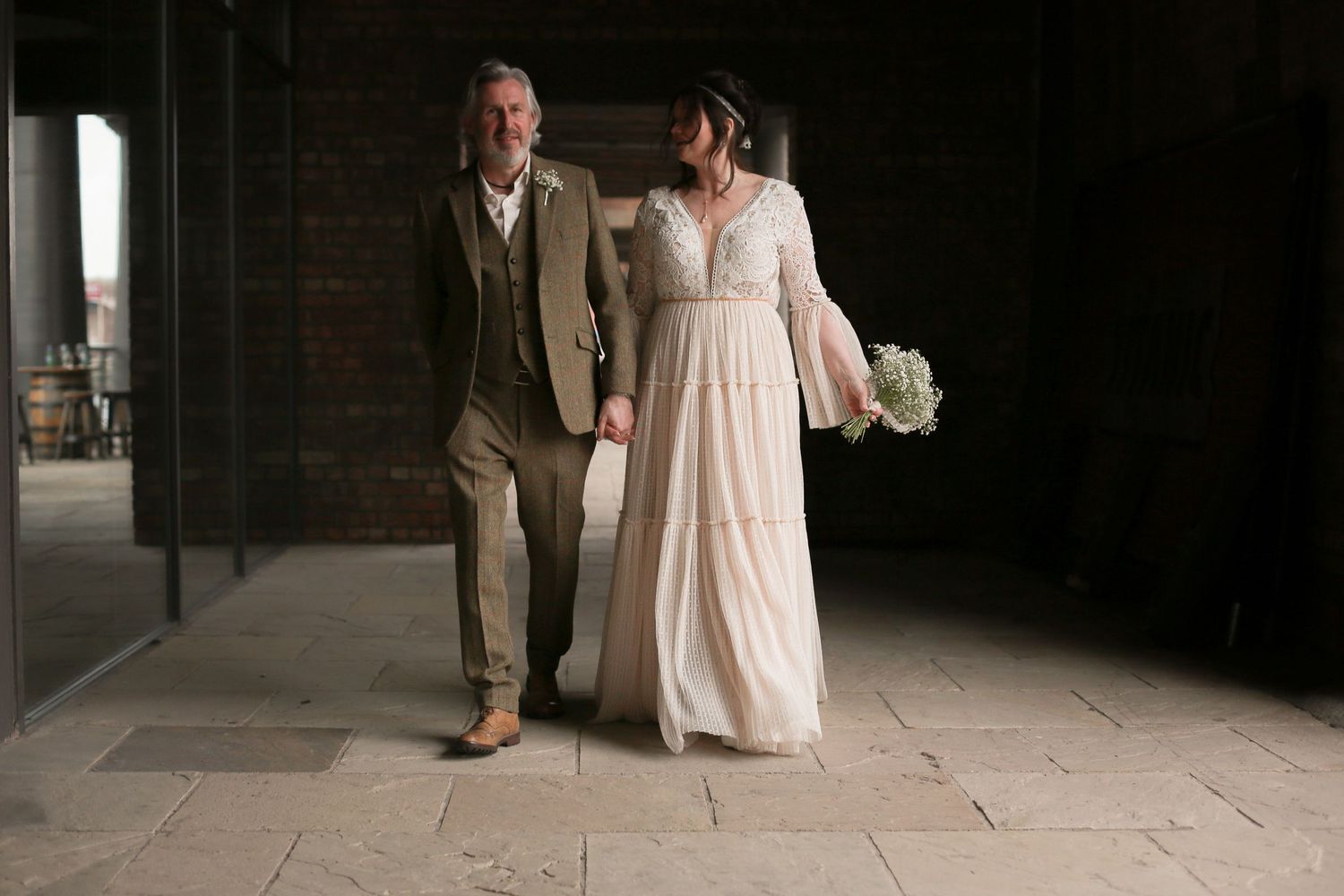 Bridal couple at Titanic Hotel, Liverpool wedding photographer, Ruby Salmon Photography