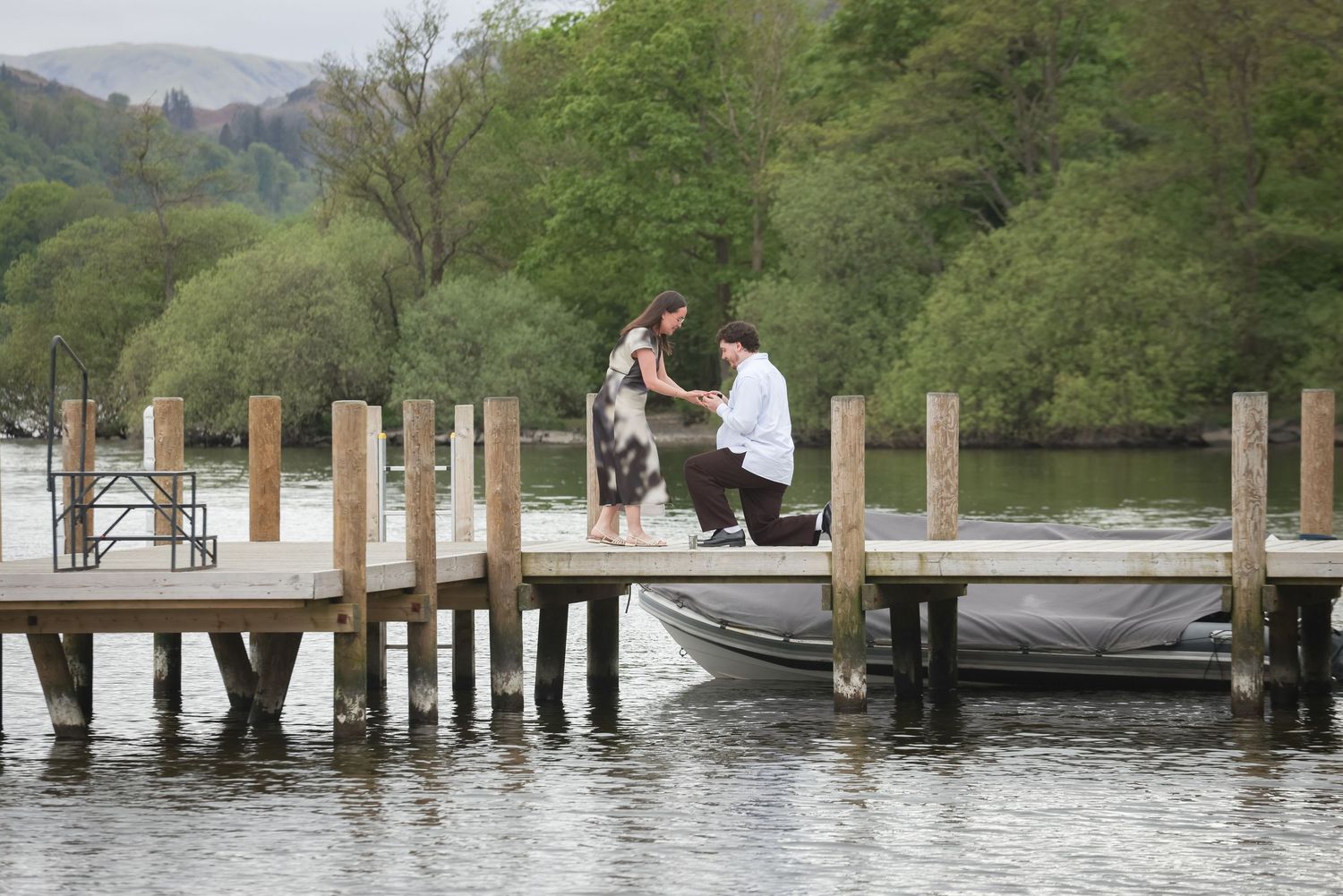 Proposal at Langdale Chase Hotel Windermere. Ruby Salmon Photography Ltd.