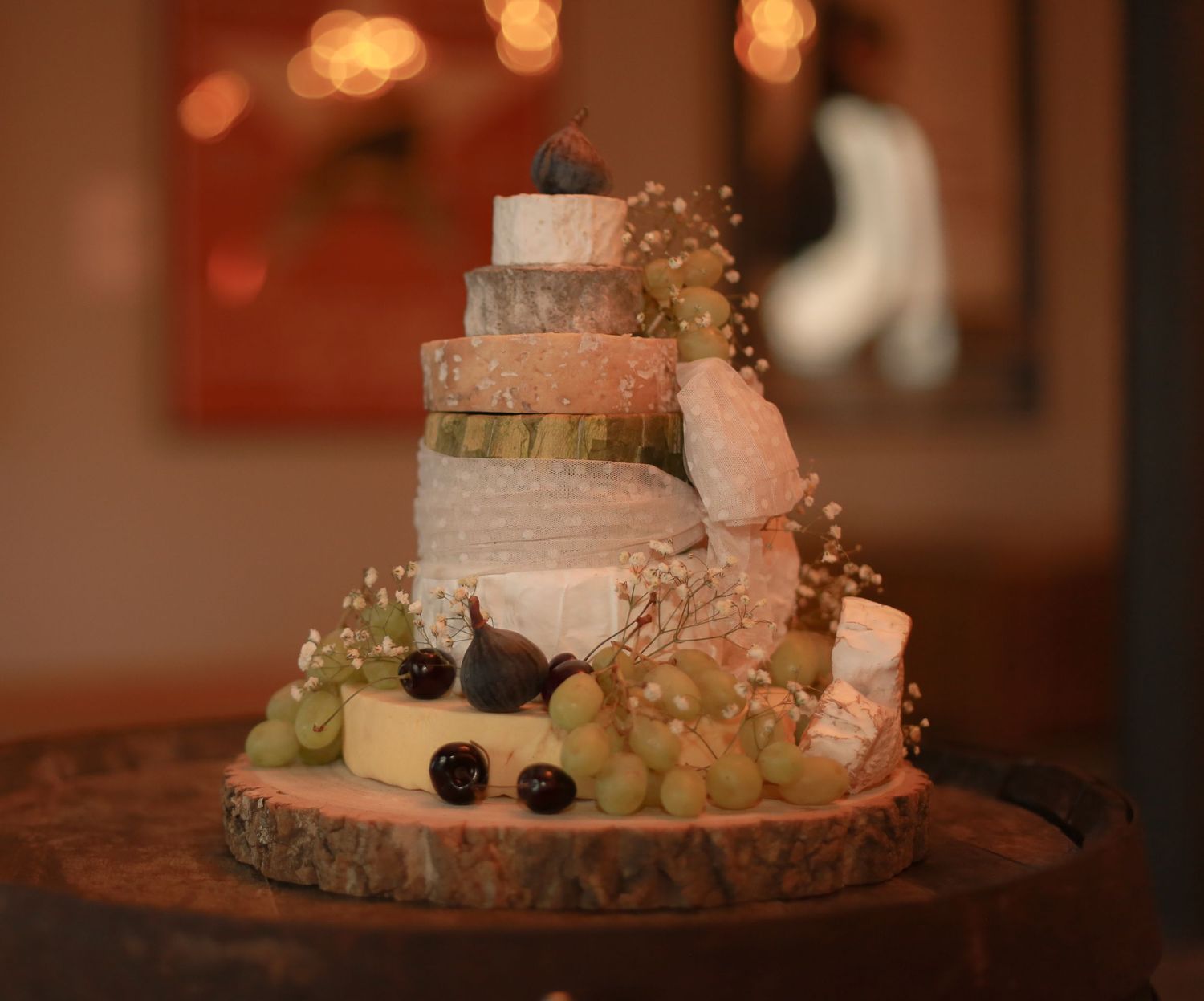 Cheese wedding cake. The Titanic Hotel, Liverpool. Wedding photography by Ruby Salmon Photography.