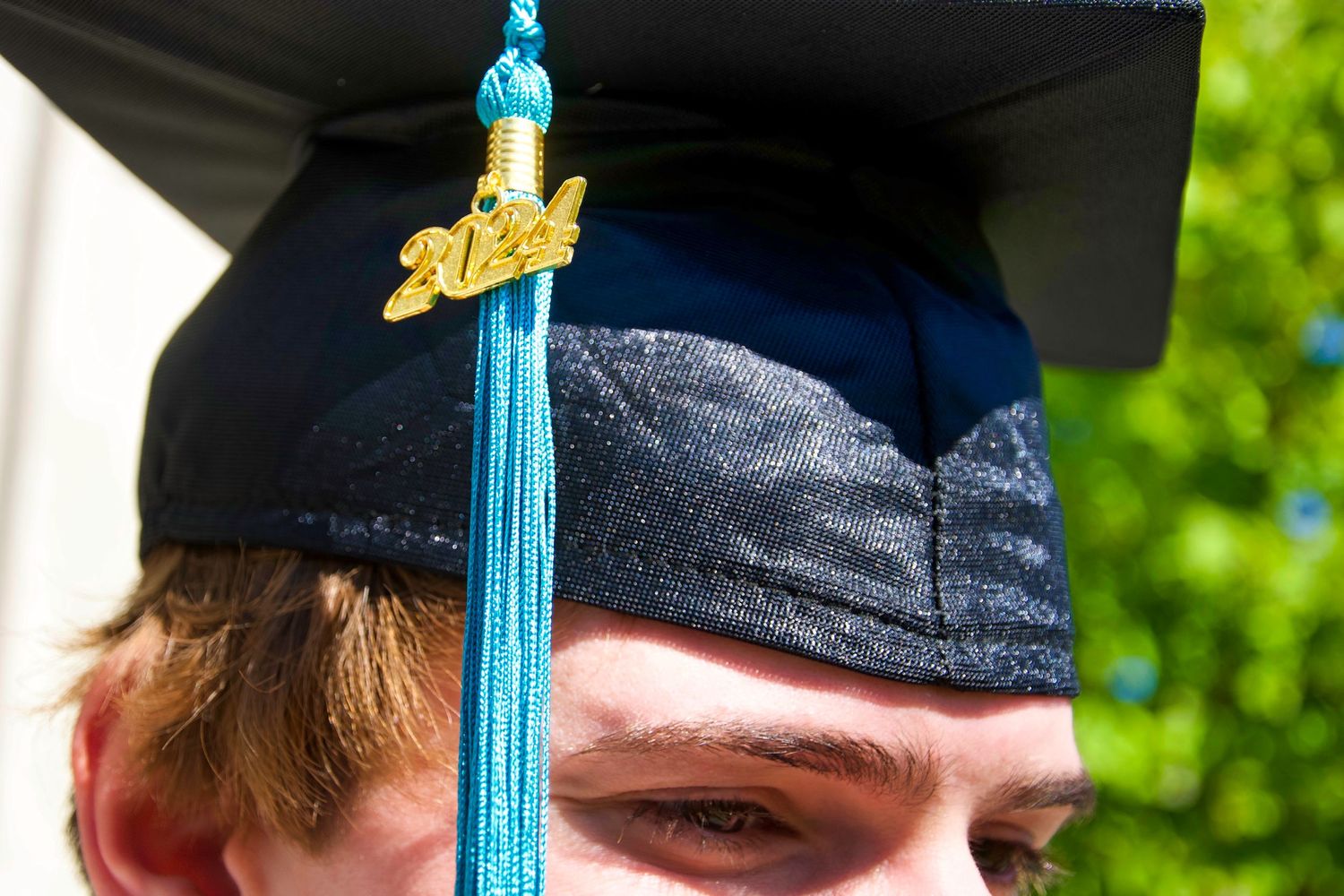 Close up of male in graduation cap, University, Graduation, North Vancouver