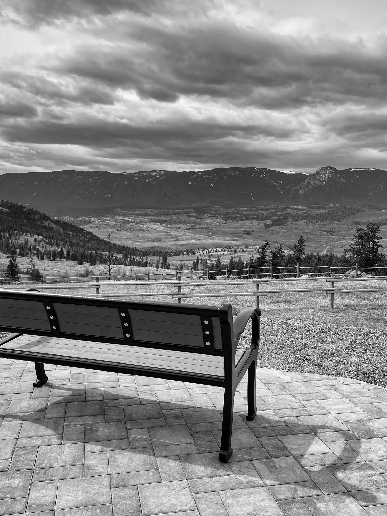 Bench overlooking the Valley at Honour Ranch
