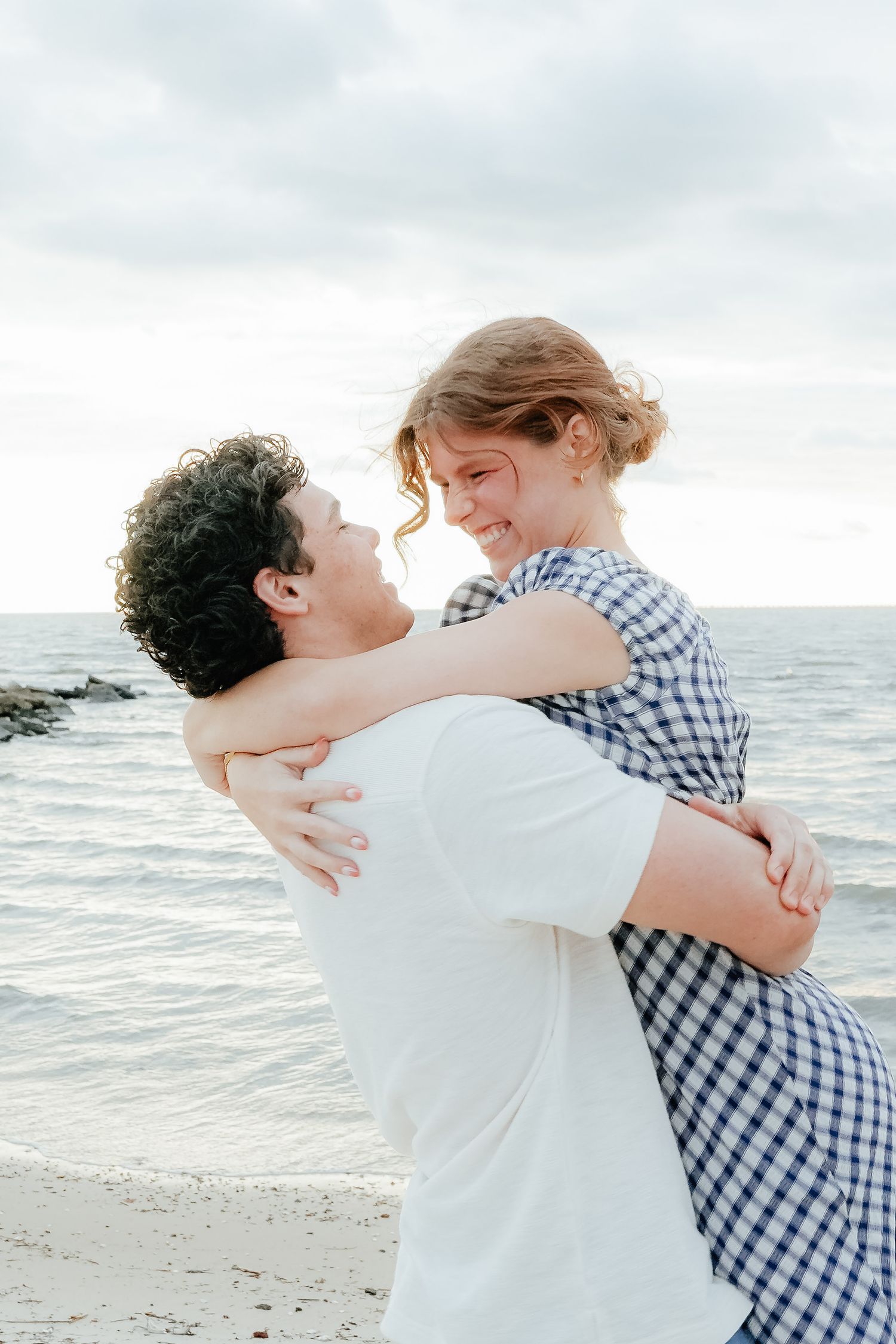 Couple at Beach Sunset in Mandeville, Louisiana