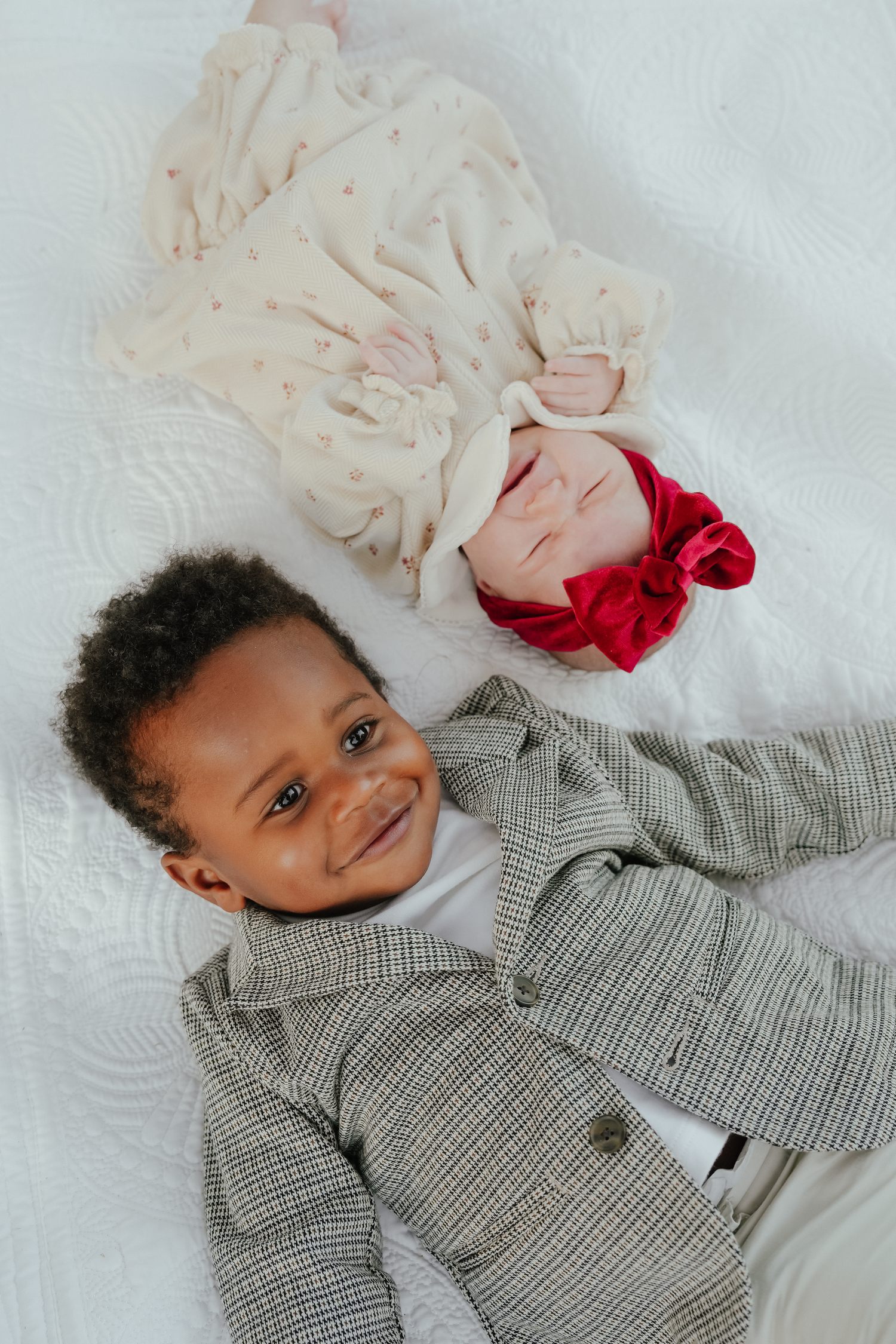 Newborn Baby with Sibling in Louisiana Portrait