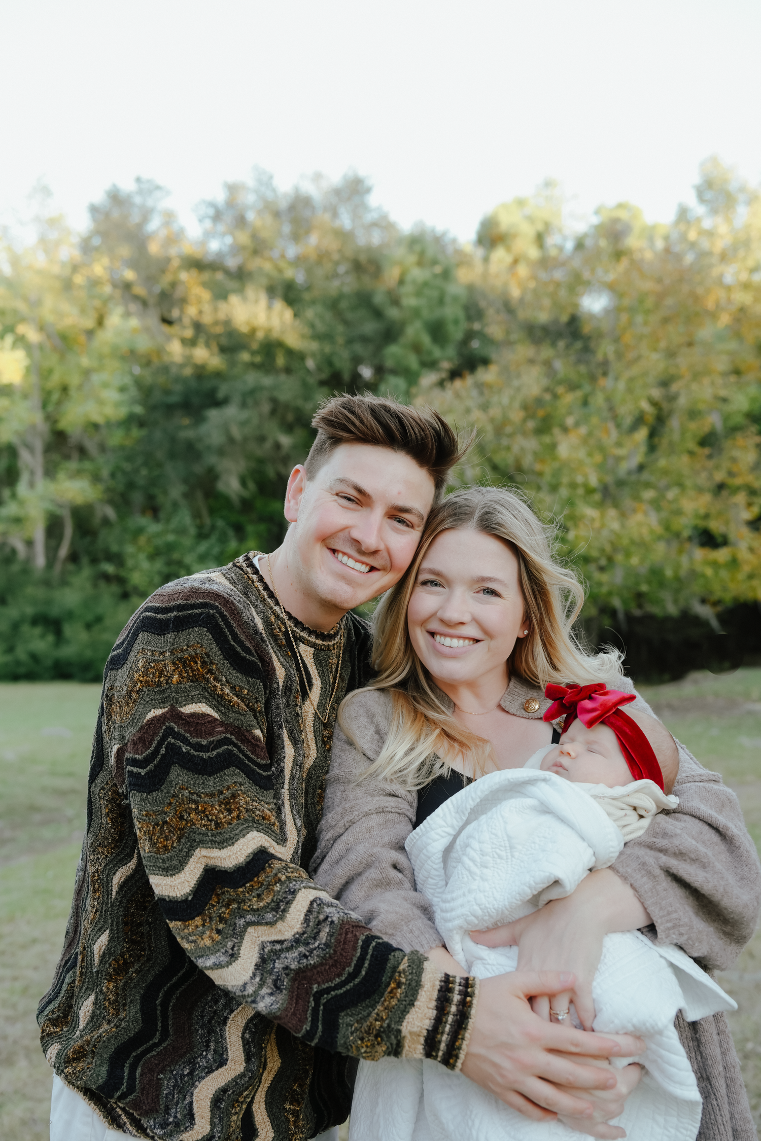 Family Session at Sunset in Mandeville, Louisiana