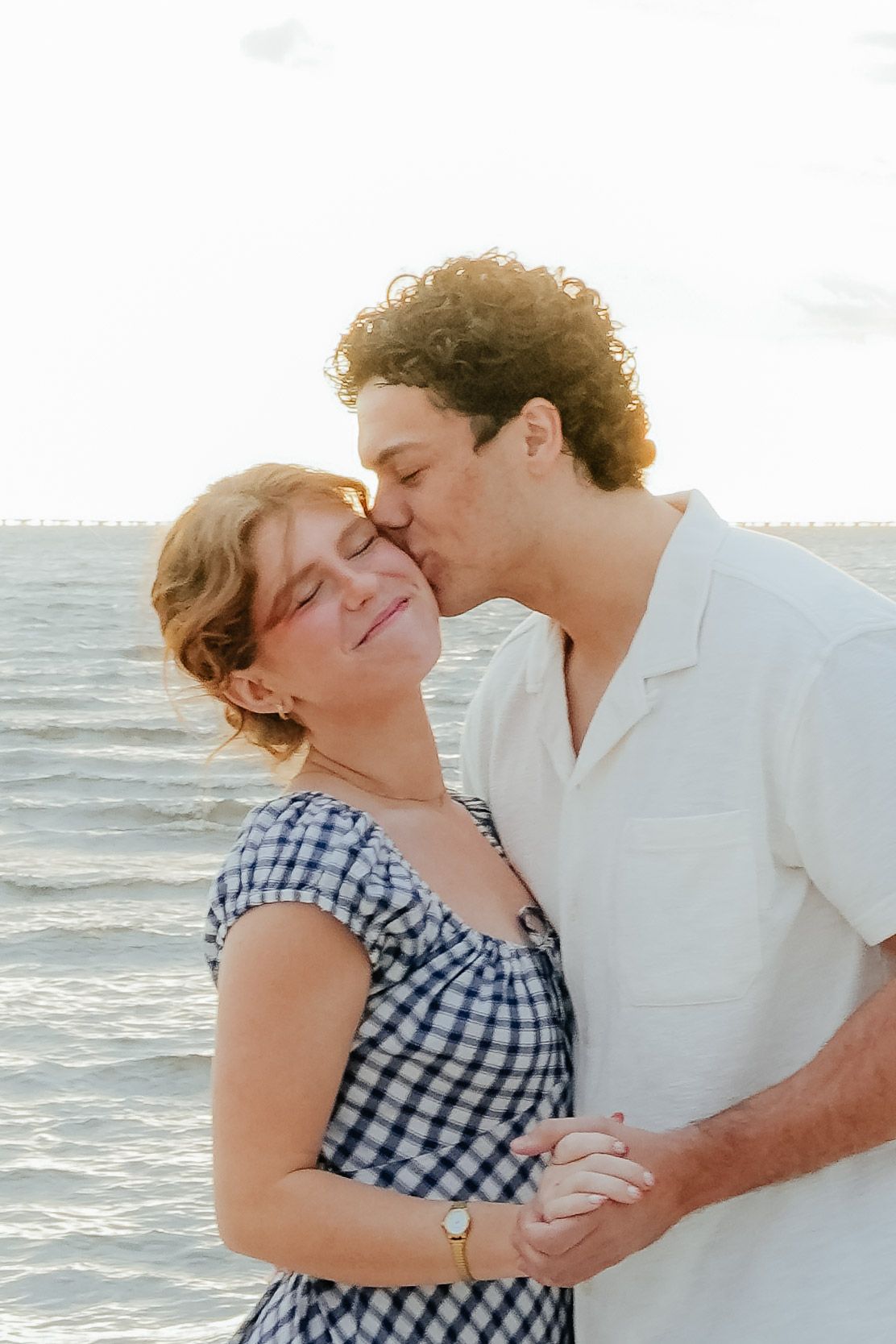 Couple at Beach Sunset in Mandeville, Louisiana