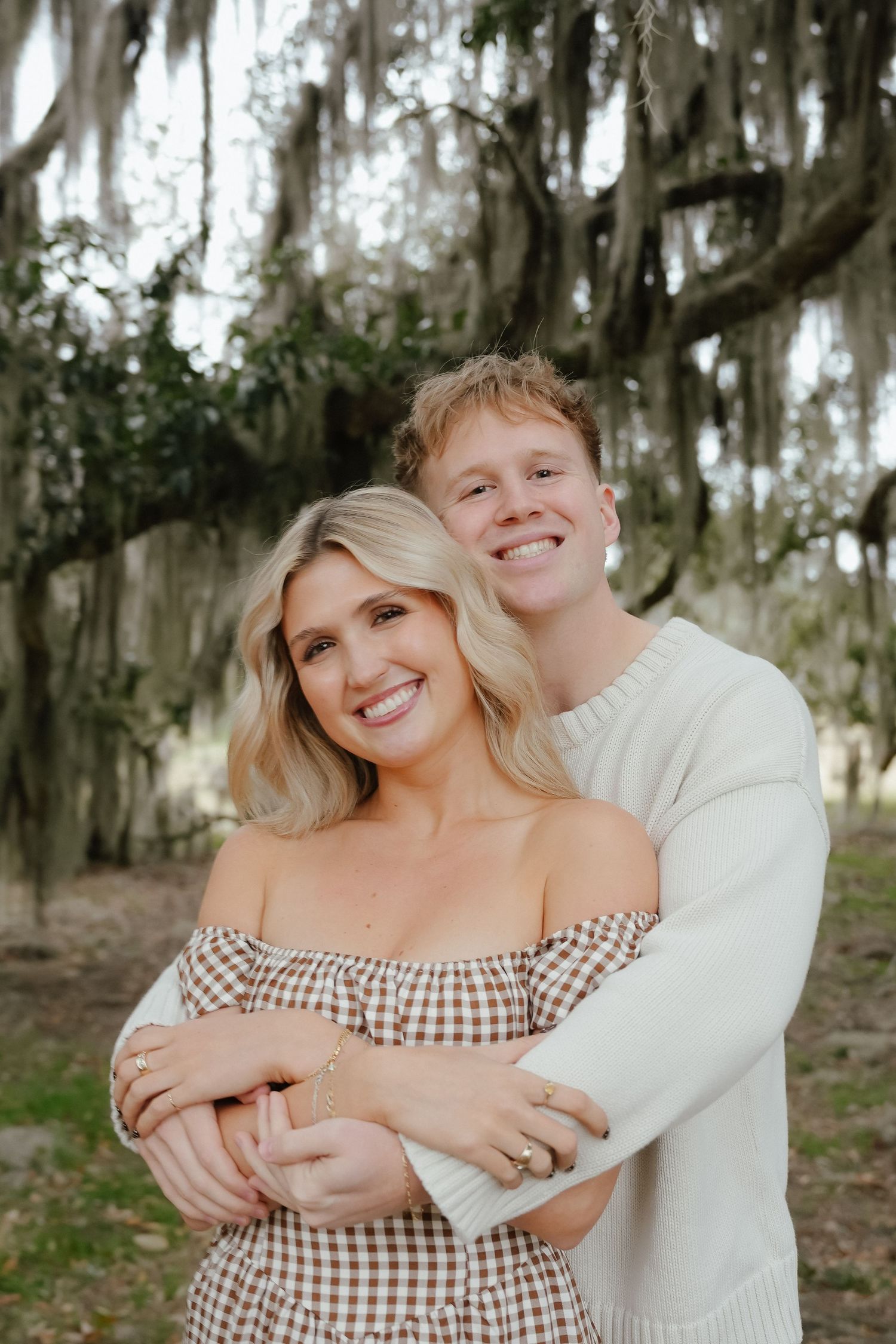 Couple Embracing and Smiling in Louisiana