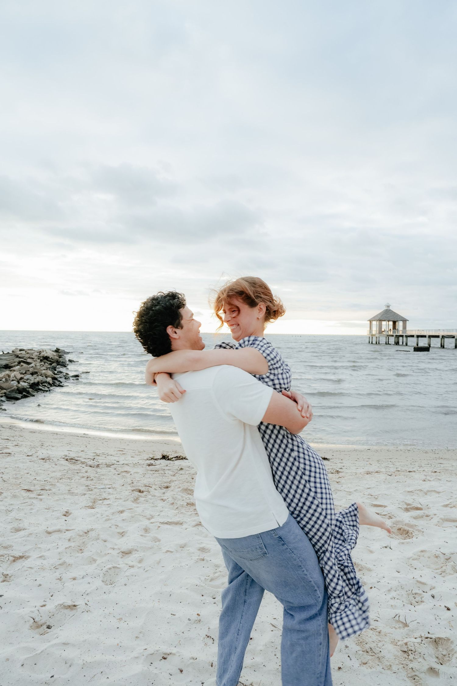 Engagement Session at Beach Sunset in Mandeville, Louisiana