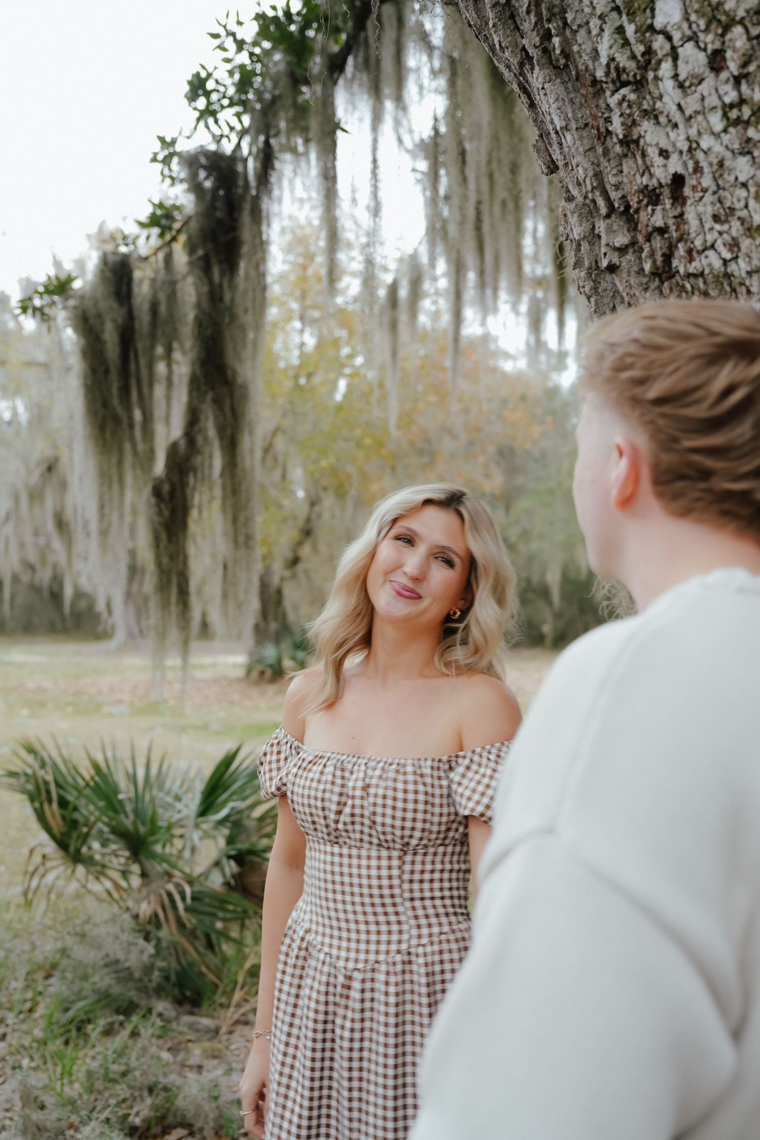 Couple Looking at Each Other at Sunset in Louisiana