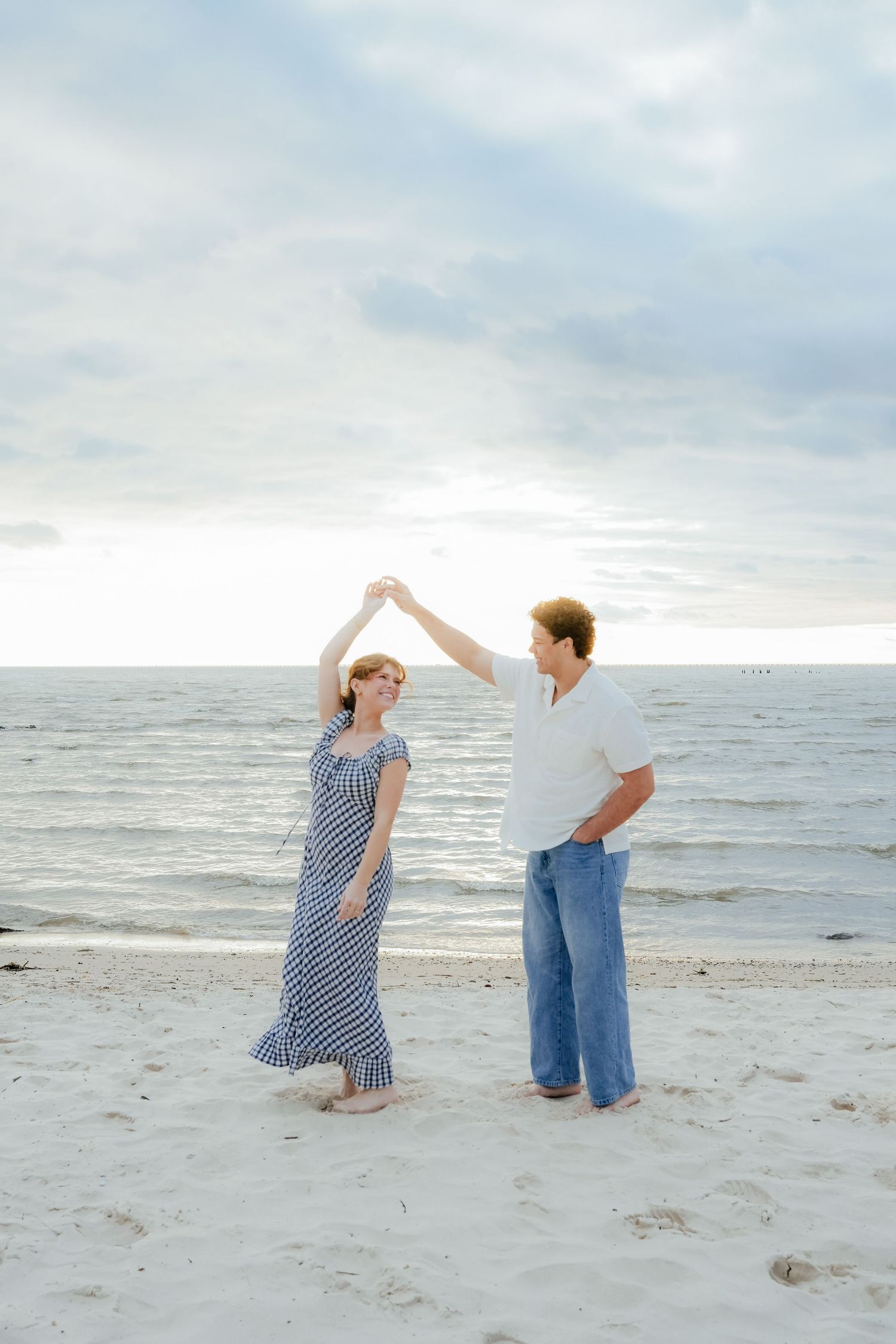 Engagement Session at Beach Sunset in Mandeville, Louisiana