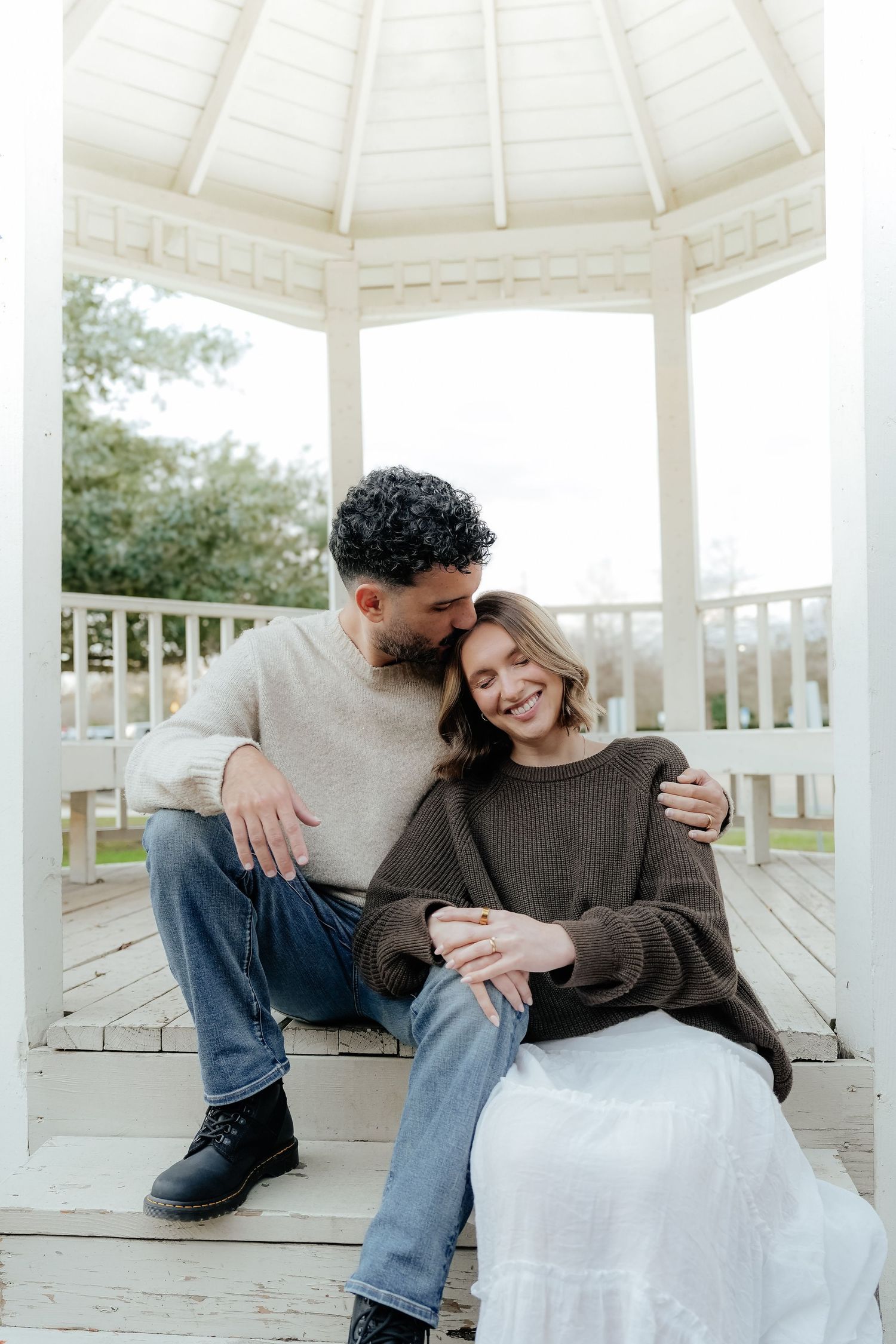 Couple Posed Under Pavilion in Louisiana