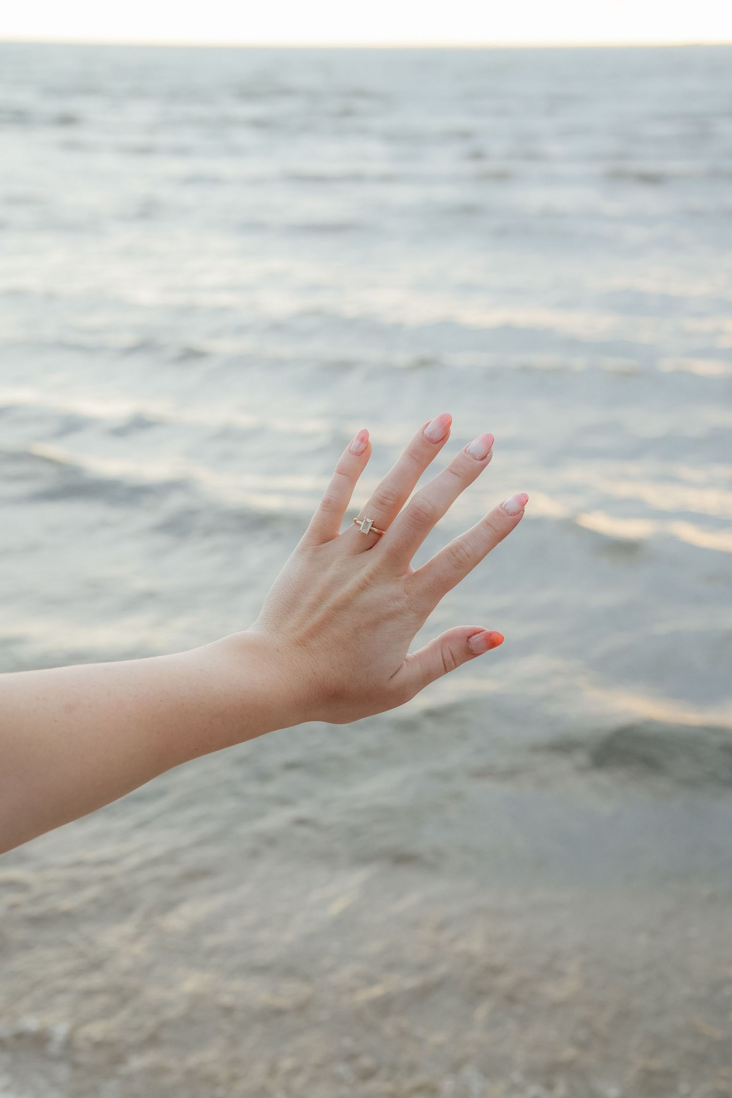 Engagement Session at Beach Sunset in Mandeville, Louisiana