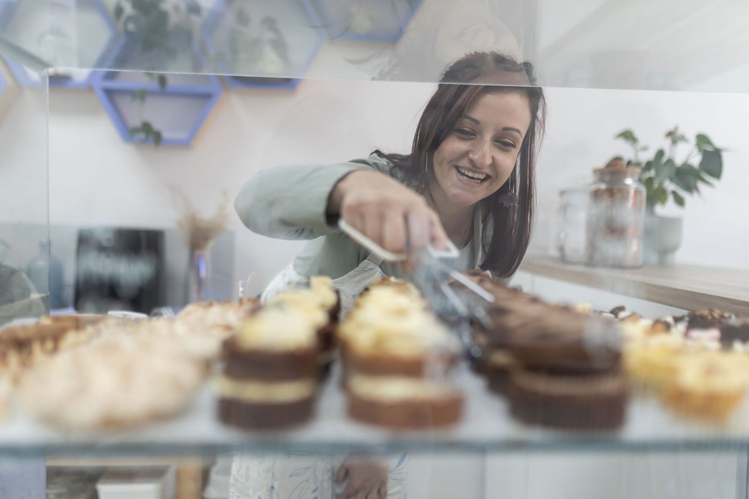 An assorted platter of delicious baked desserts and pastries displayed on a counter.