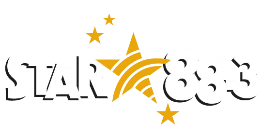 White and yellow retro-style radio station logo for Star 88.3 with decorative star designs.