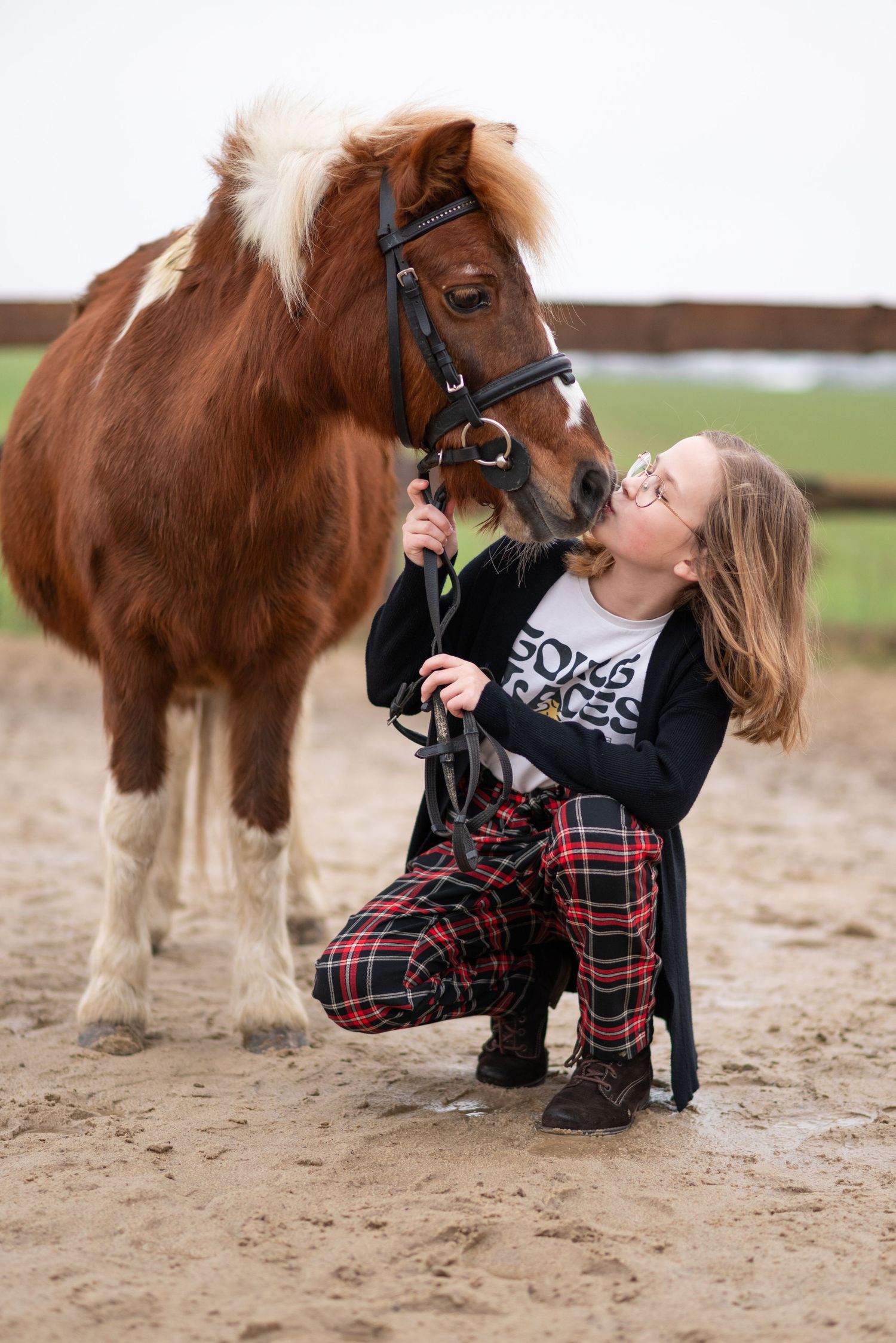 sesja zdjęciowa z koniem zimowa w śniegu mini sesja konna stajnia poznań tulce olimp sj paulina Bodych fotograf konne koń konie świąteczne