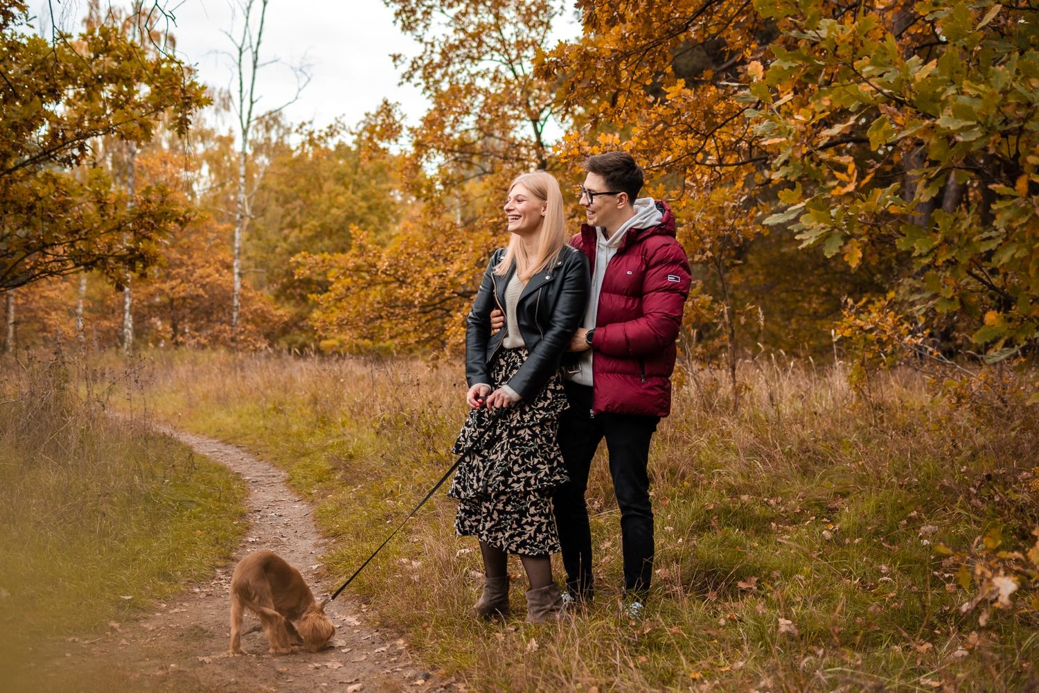 sesja dla par narzeczeńska rodzinna fotograf Poznań Kórnik Swarzędz łęgi Dębińskie