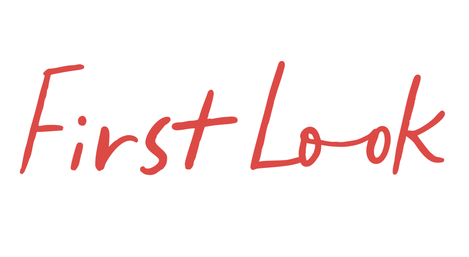 Red cursive handwriting displaying text on white background.
