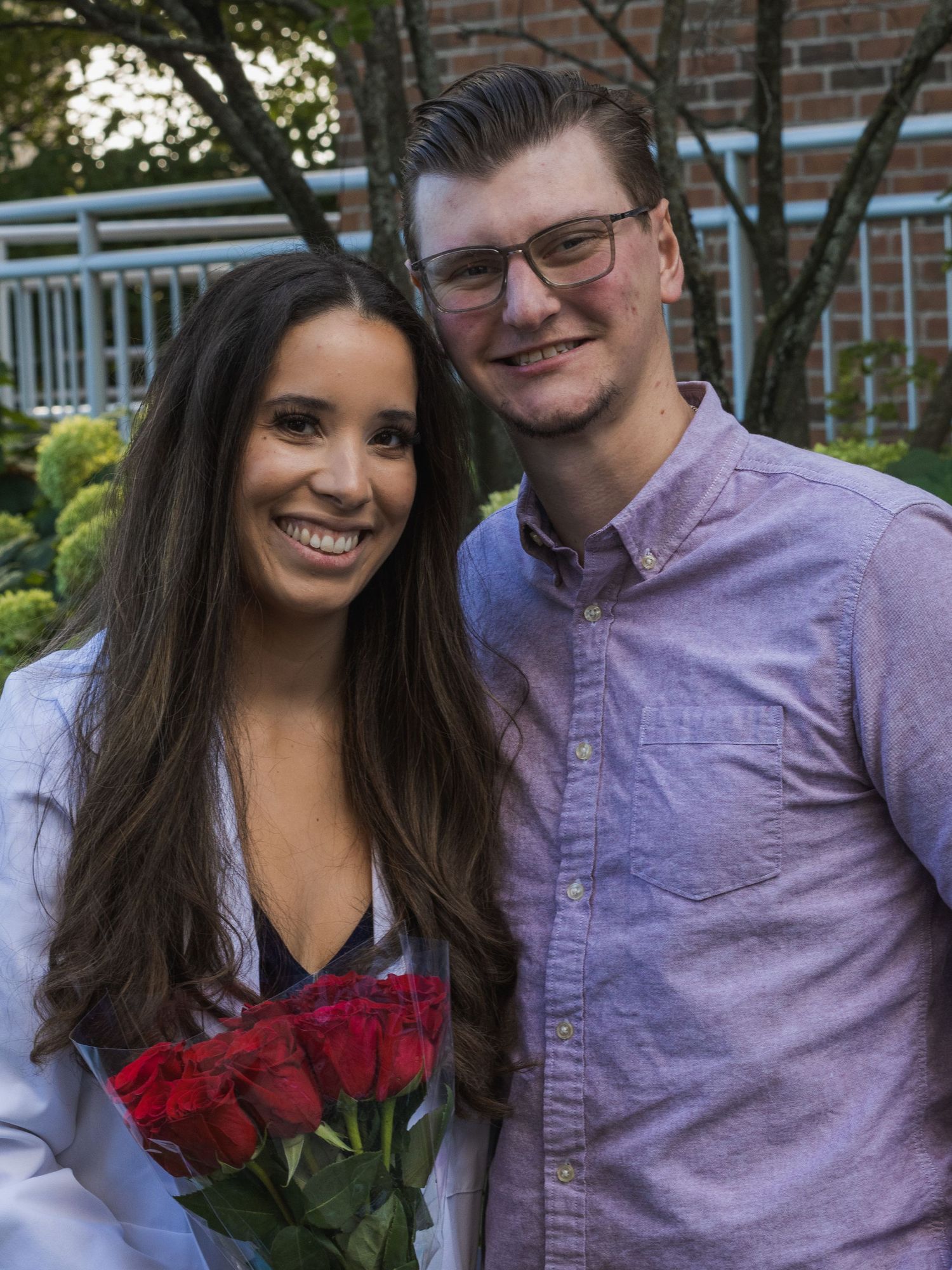 White coat ceremony couple