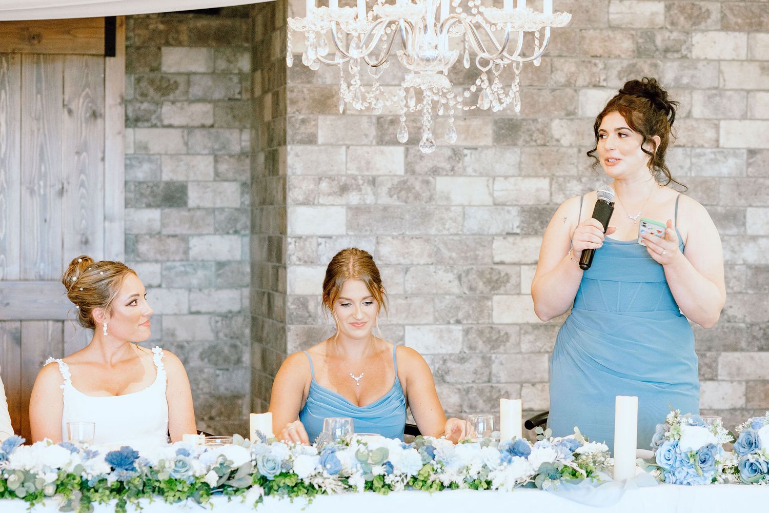 Maid of honor speech at Lapeer Country Club wedding in Michigan