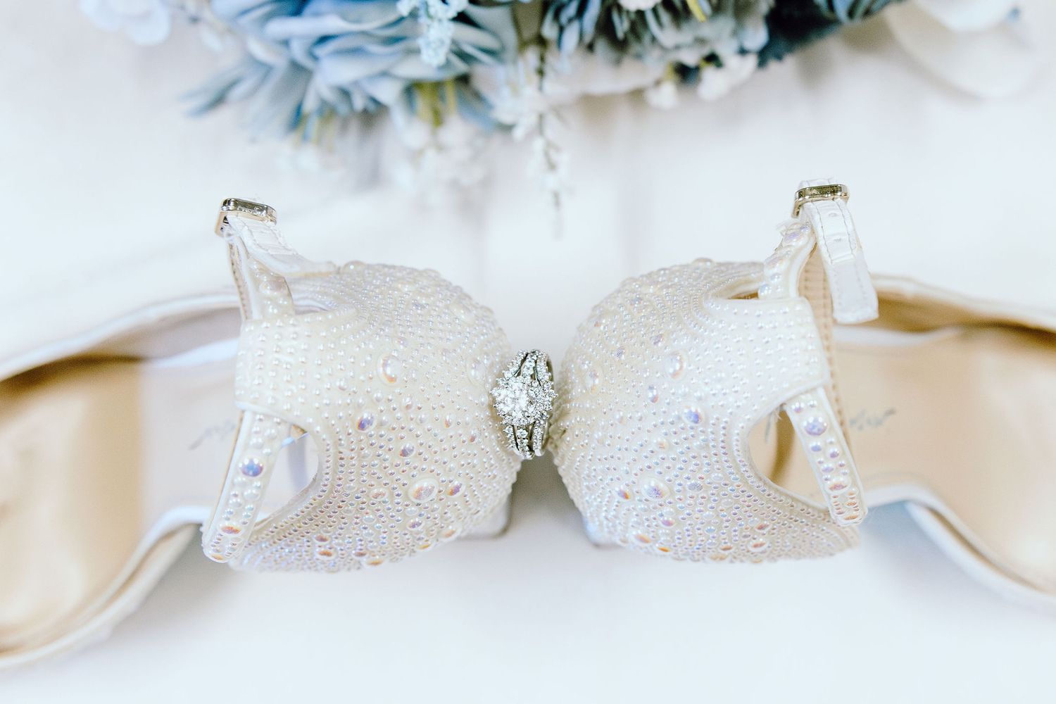 Detail photos of flat lay at Lapeer Country Club wedding in Michigan