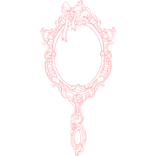 Graphic of gilded mirror