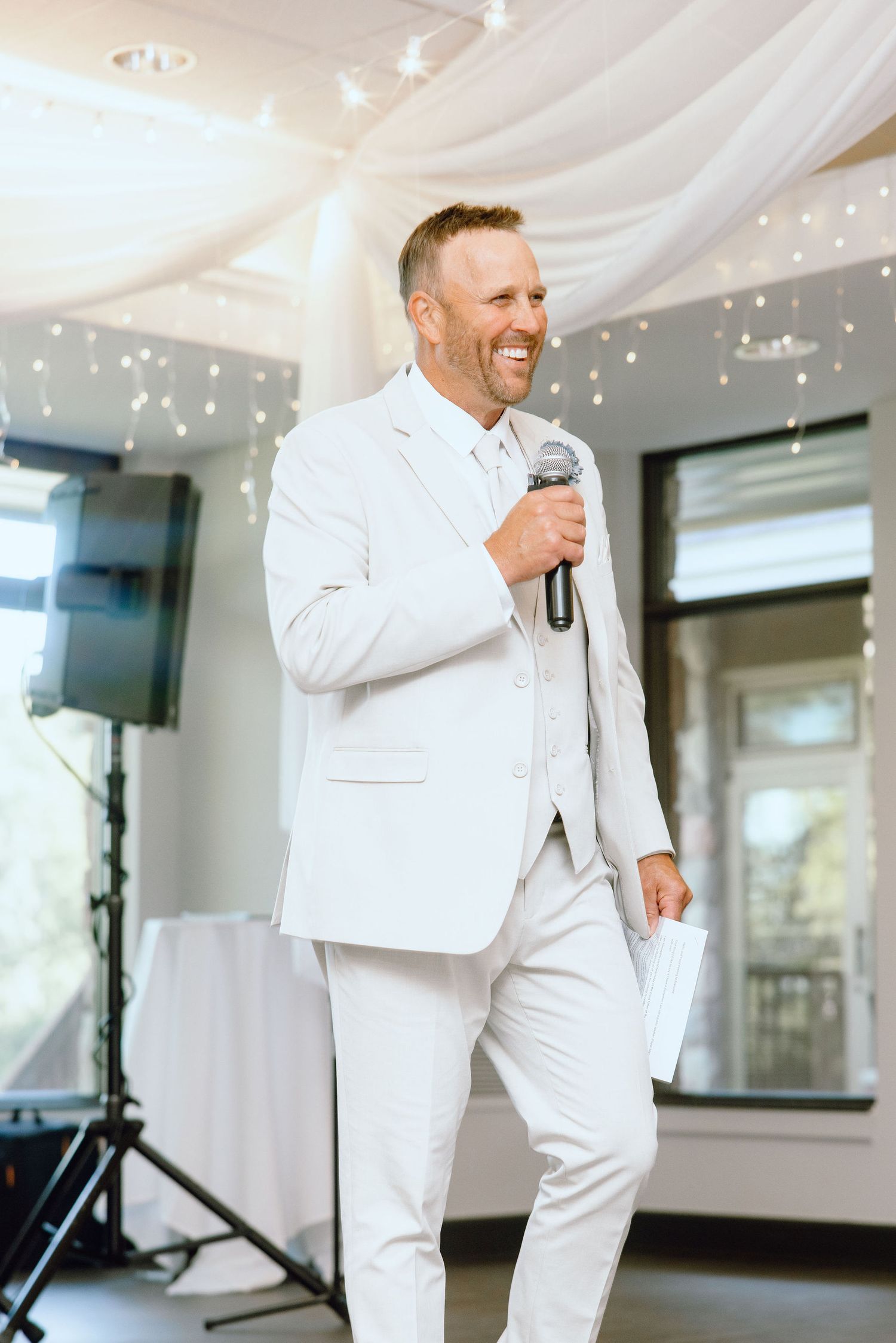 Father of the bride speech at Lapeer Country Club wedding in Michigan