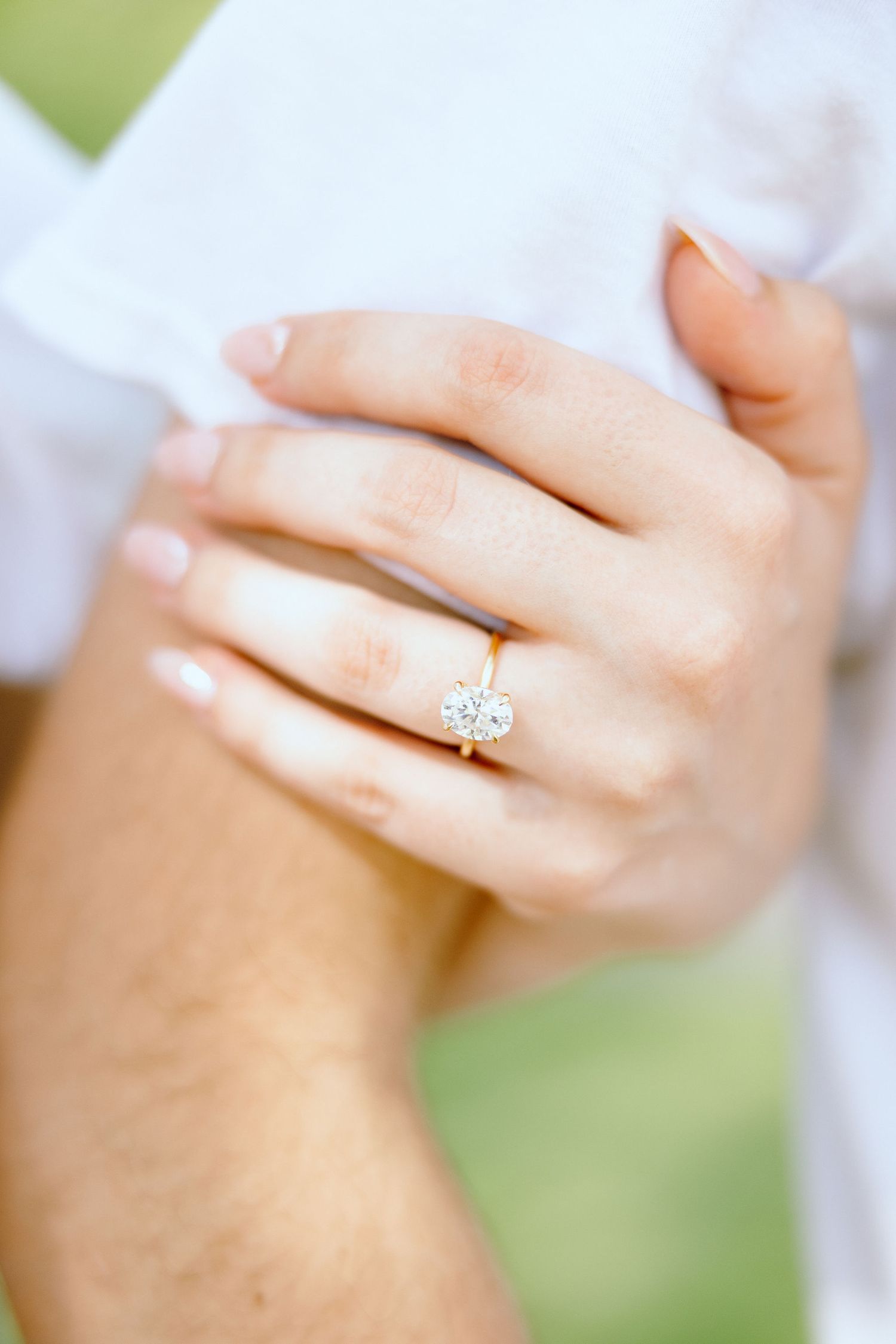 Detail photo of engagement ring at Greenfield Village in Dearborn, MI