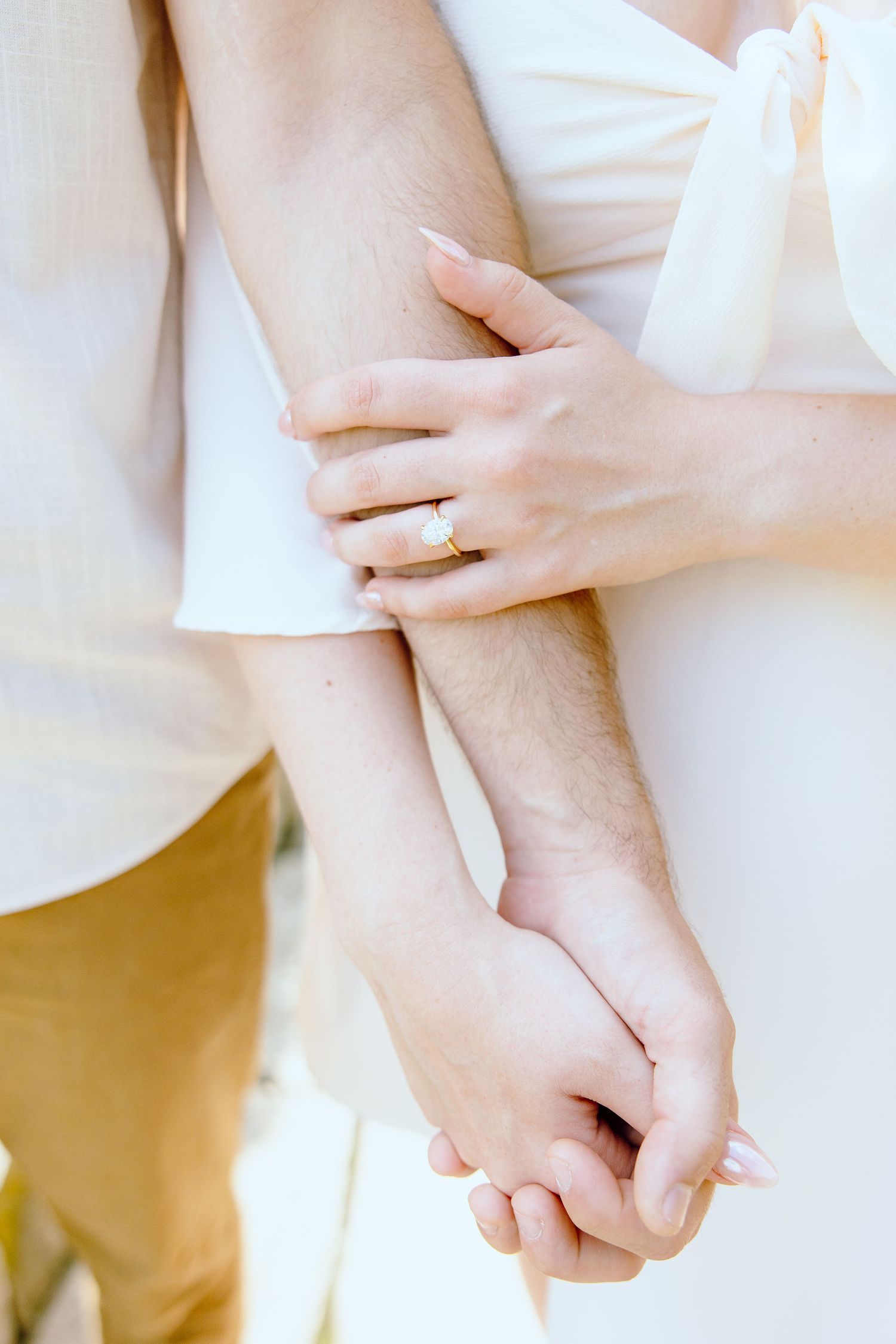Detail photo of engagement ring at Greenfield Village in Dearborn, MI