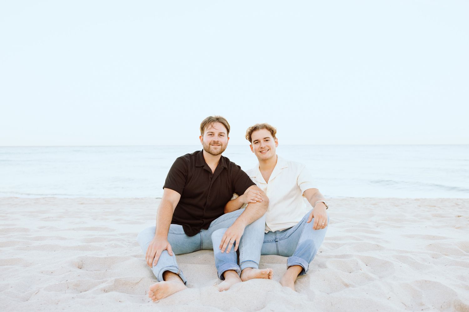 LGBTQ+ standing sitting on North Miami Beach in Florida