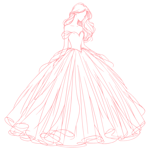 Graphic of woman in princess dress