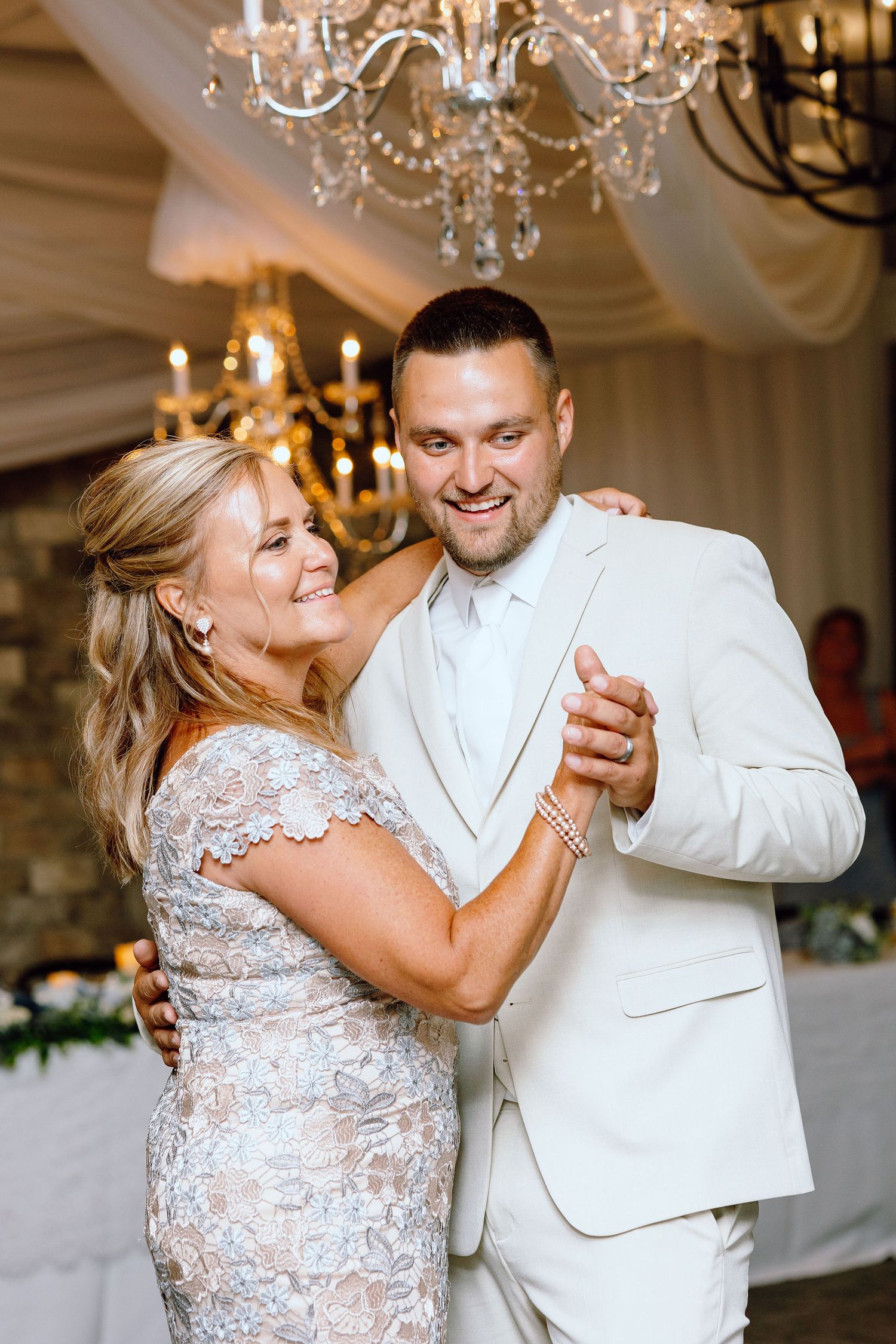 Mother son dance at Lapeer Country Club wedding in Michigan